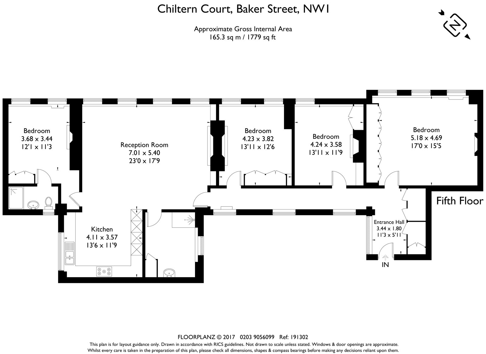 4 Bedrooms Flat for sale in Chiltern Court, Baker Street NW1