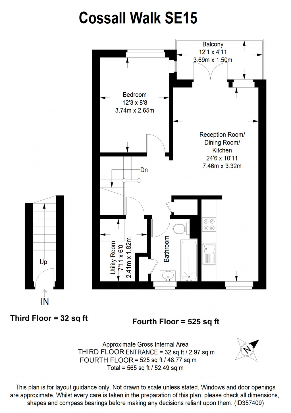 94, Cossall Walk, London floorplan