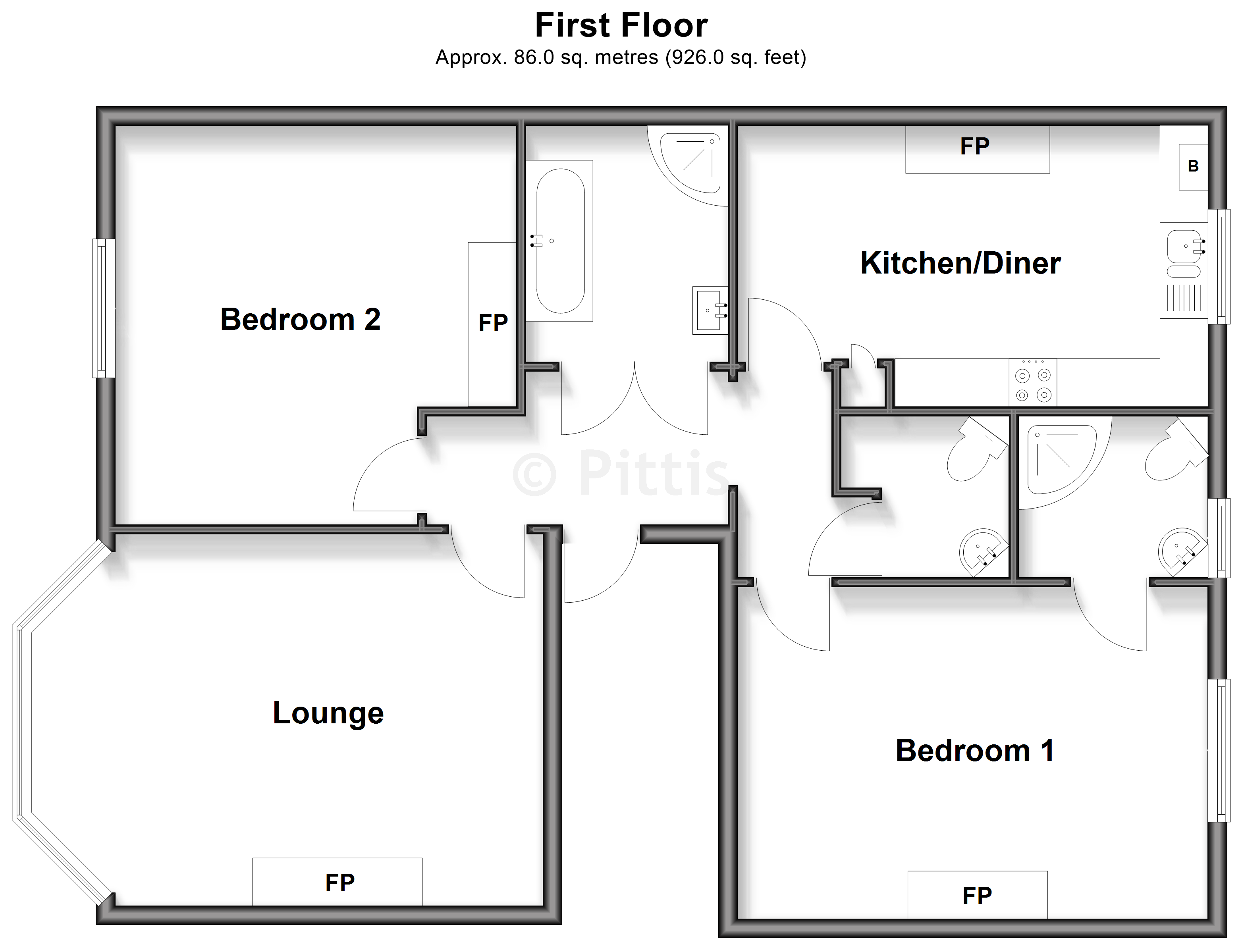 Osborne Villas, St. Boniface Road, Ventnor floorplan