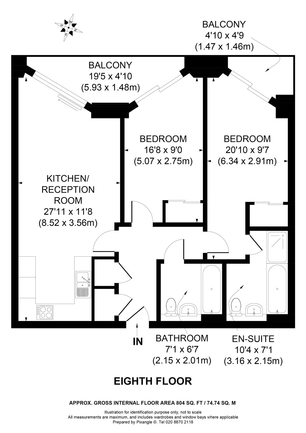 2 Bedrooms Flat to rent in London SW11