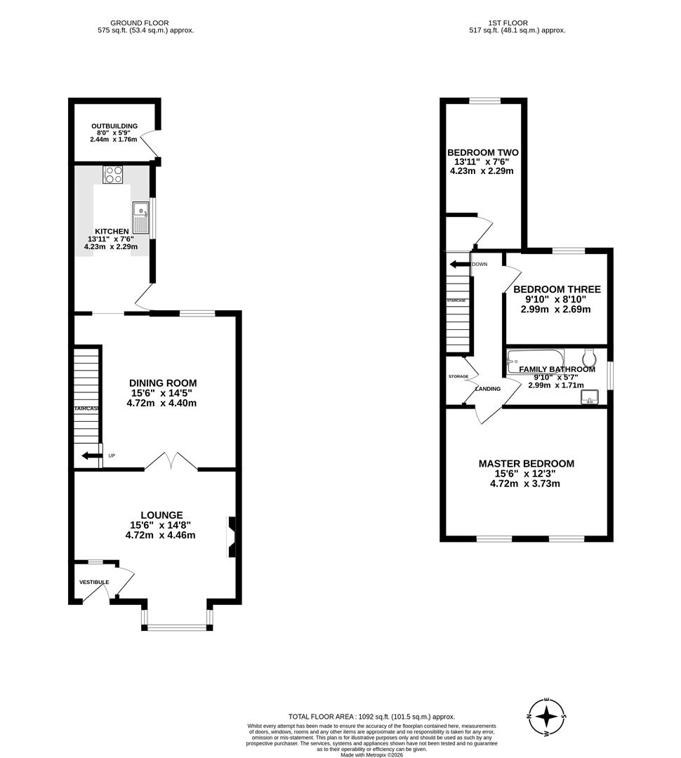 45, Erskine Road, Chorley floorplan