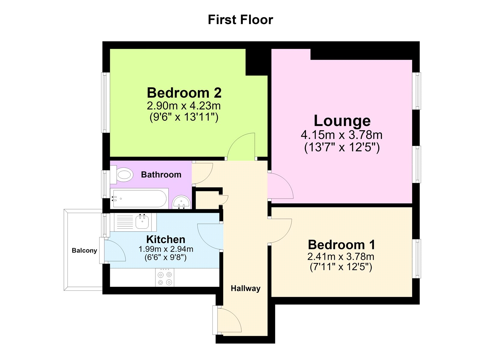 54, Scarlet Road, London floorplan