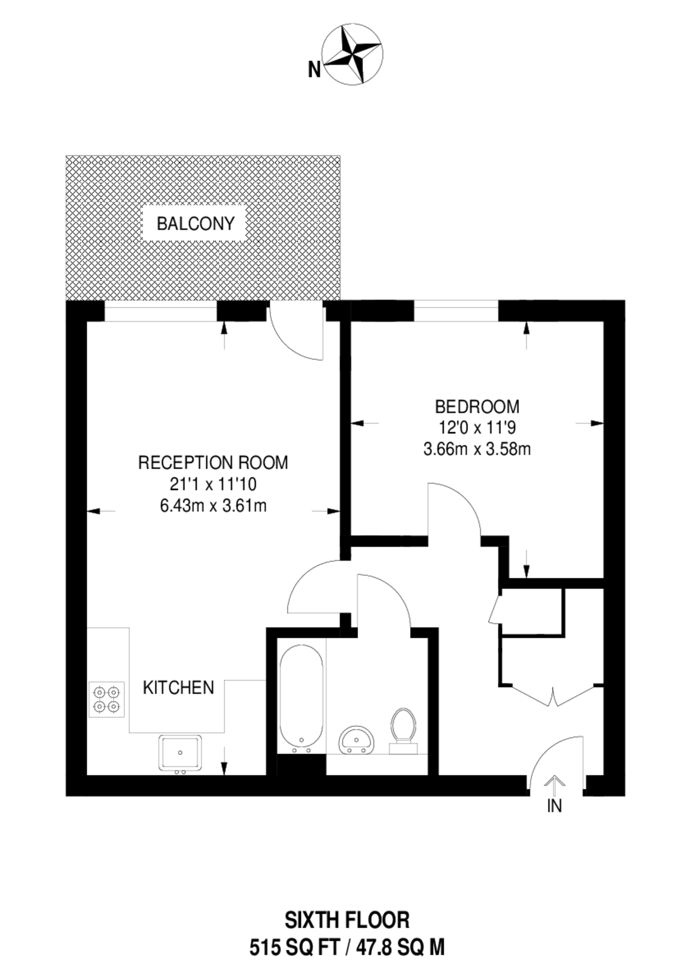 Harston Walk, Bow floorplan