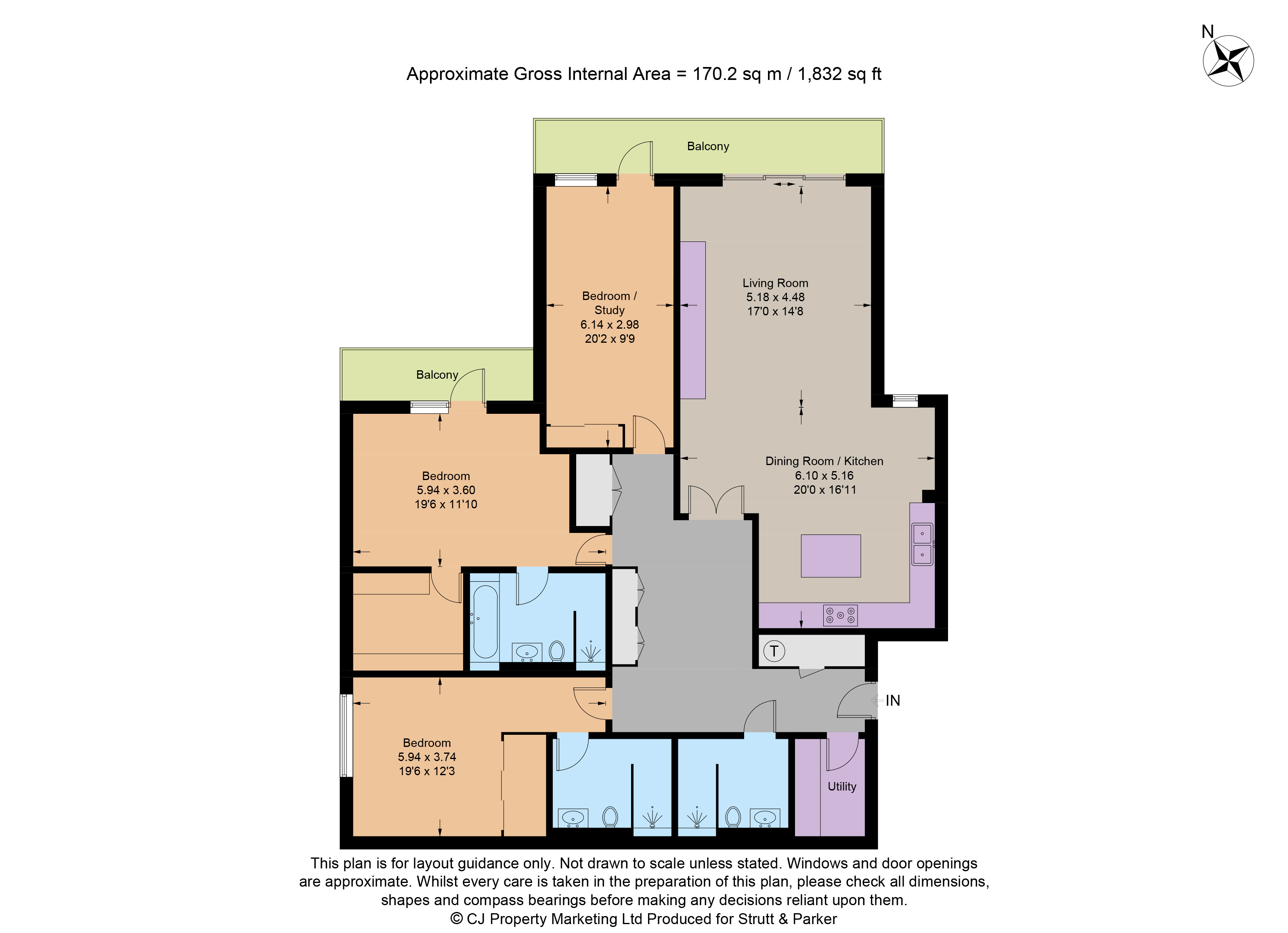 6 Lynbury Place, 14, South Park Crescent, Buckinghamshire floorplan