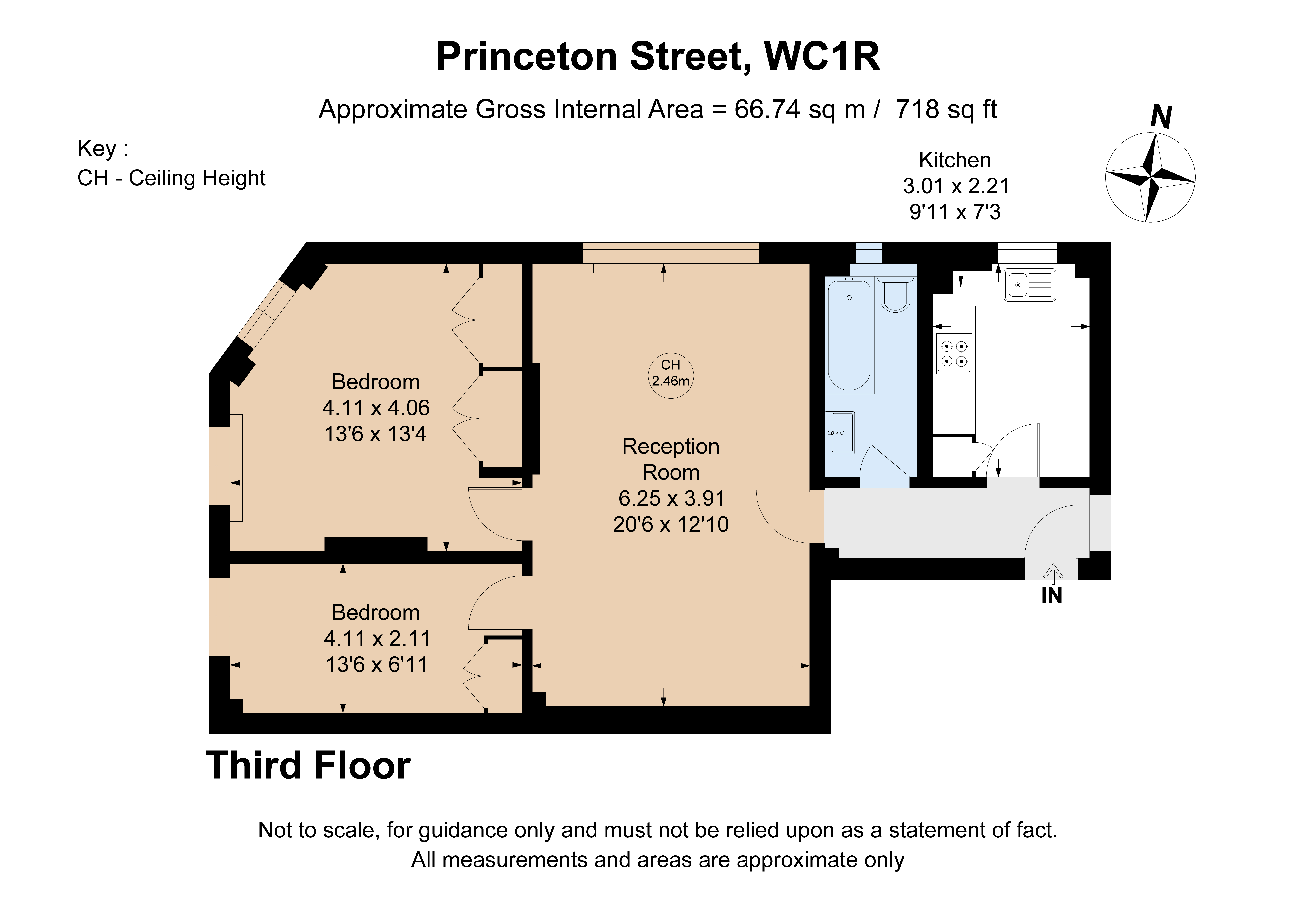 Flat 3, 3, Princeton Street, London floorplan