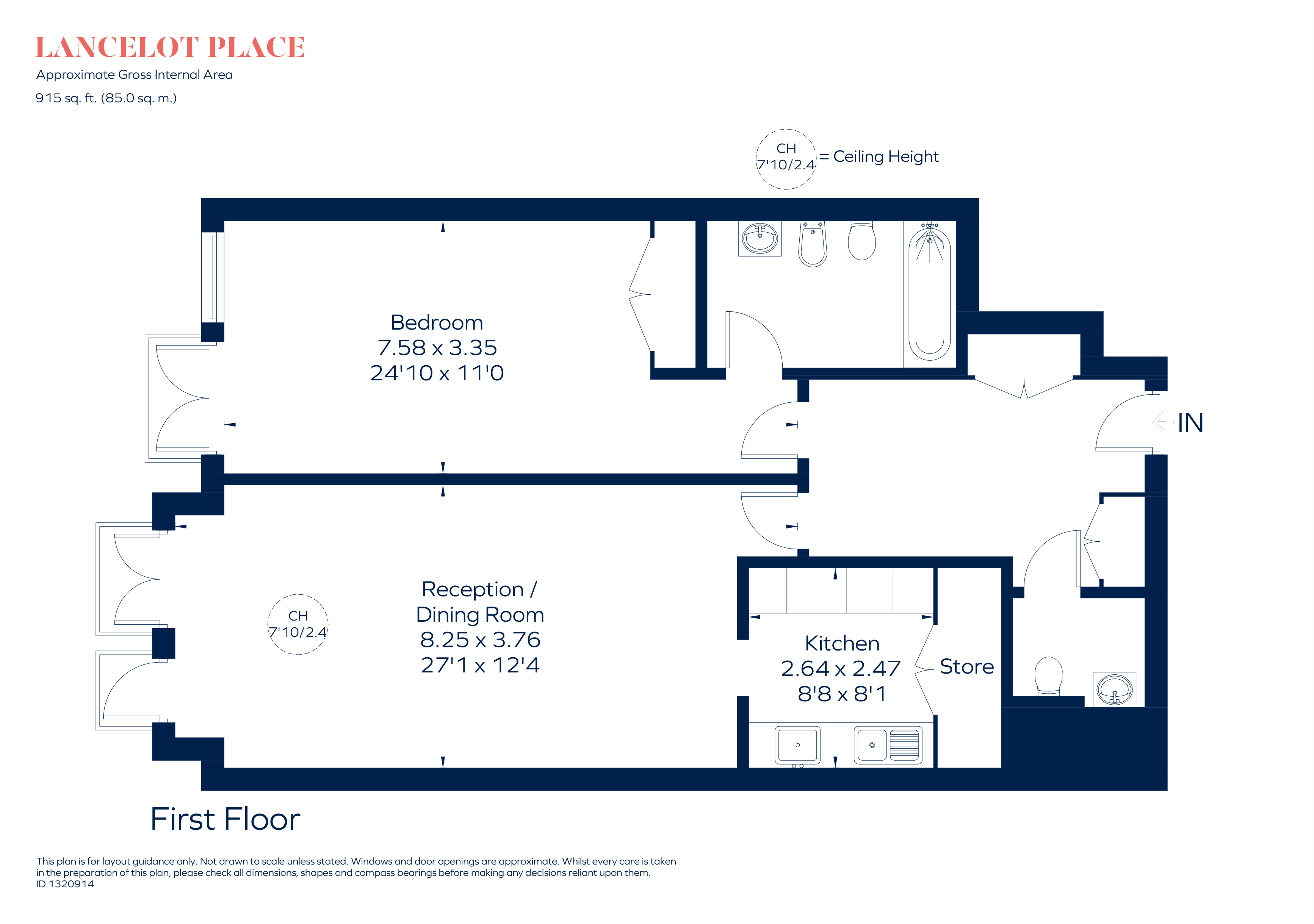 1.5, 10, Lancelot Place, London floorplan