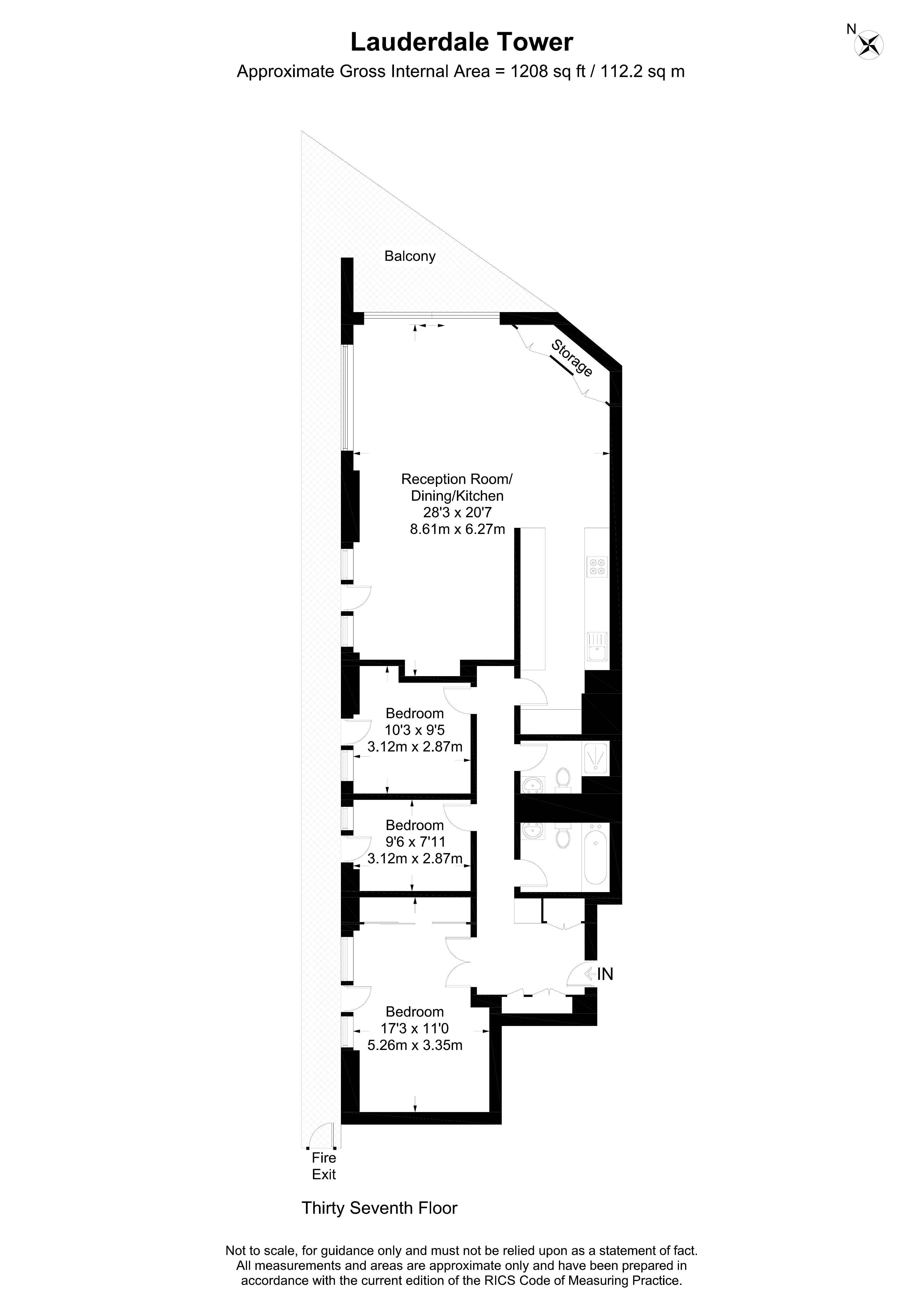 3 Bedrooms Flat for sale in Lauderdale Tower, Barbican, London EC2Y