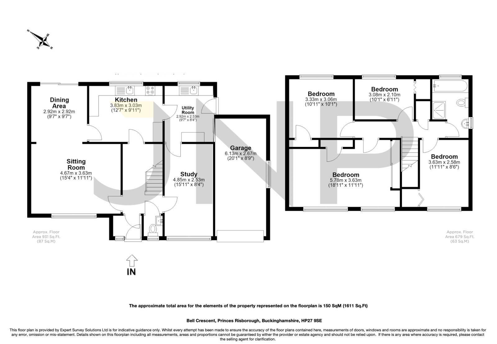 23, Bell Crescent, Princes Risborough floorplan
