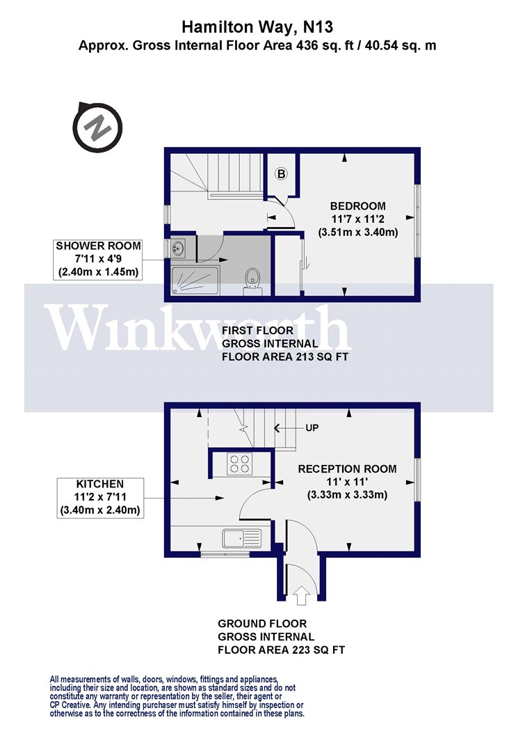1, Hamilton Way, London floorplan