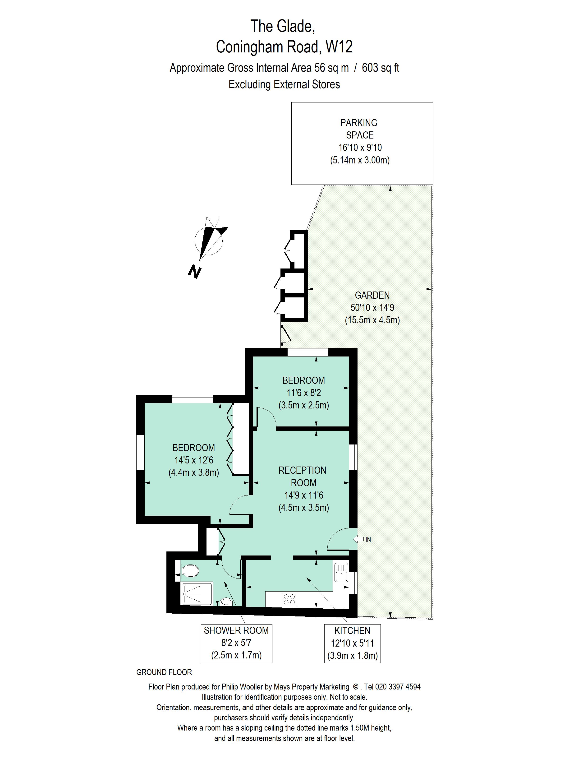 2 The Glade, Coningham Road, London floorplan