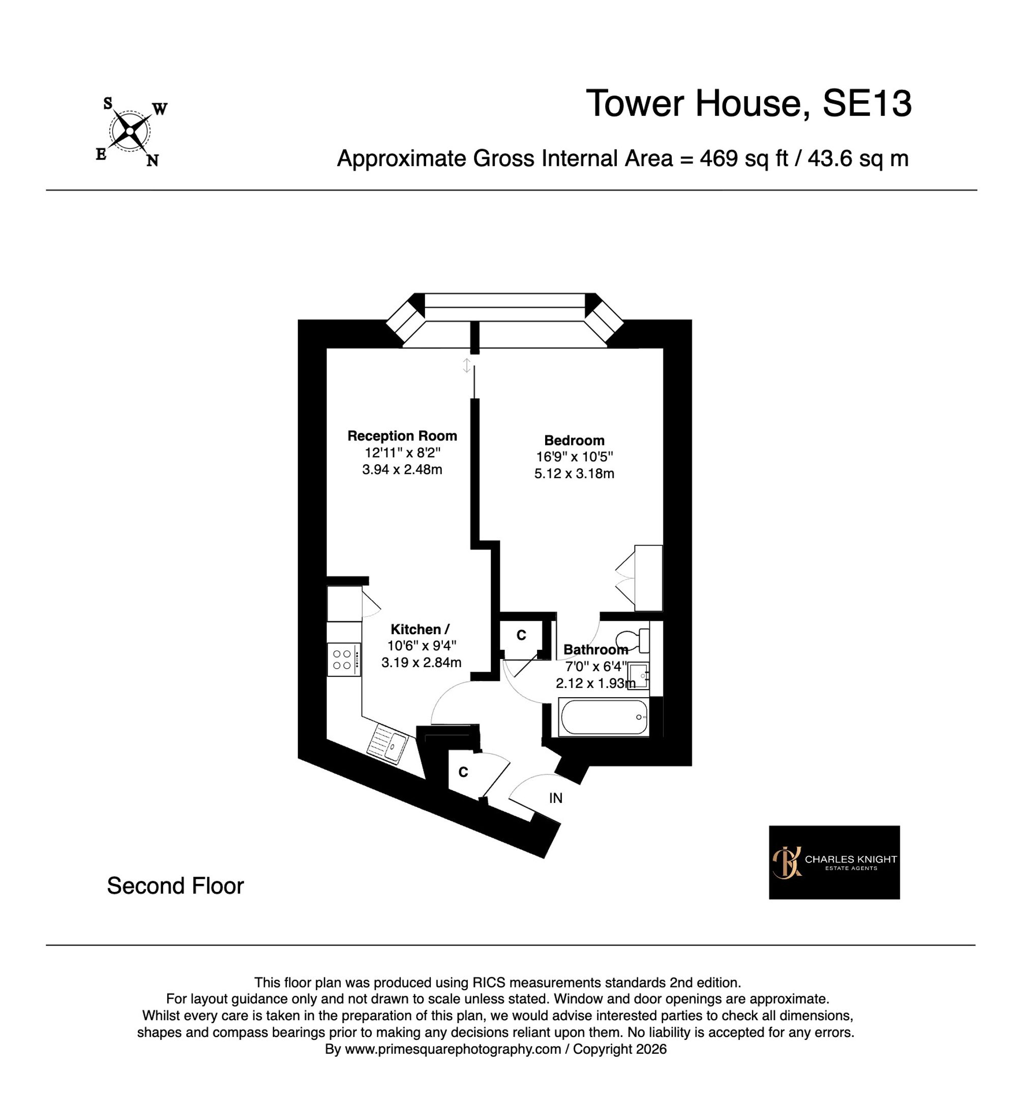 Apt 203, Tower House, London floorplan