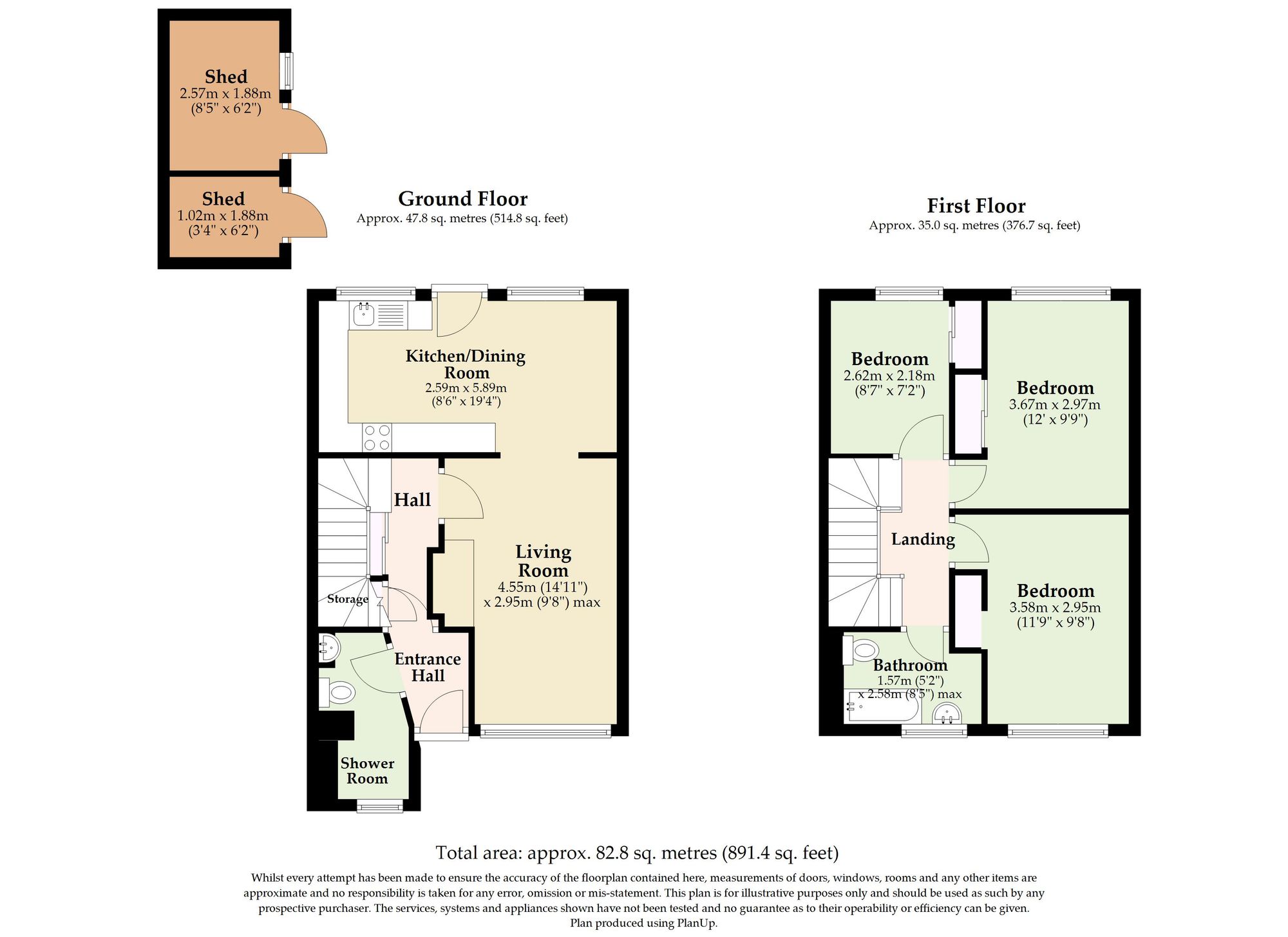 8 The Nordalls, Lowestoft floorplan