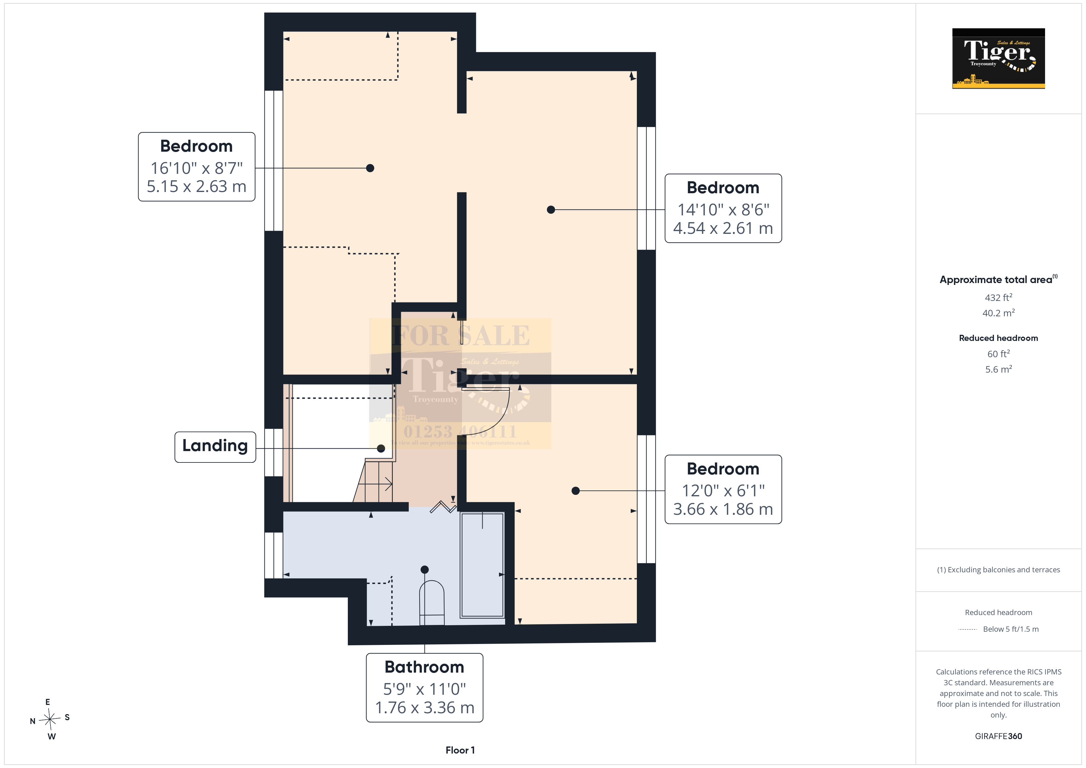 Everglade, Division Lane, Blackpool floorplan