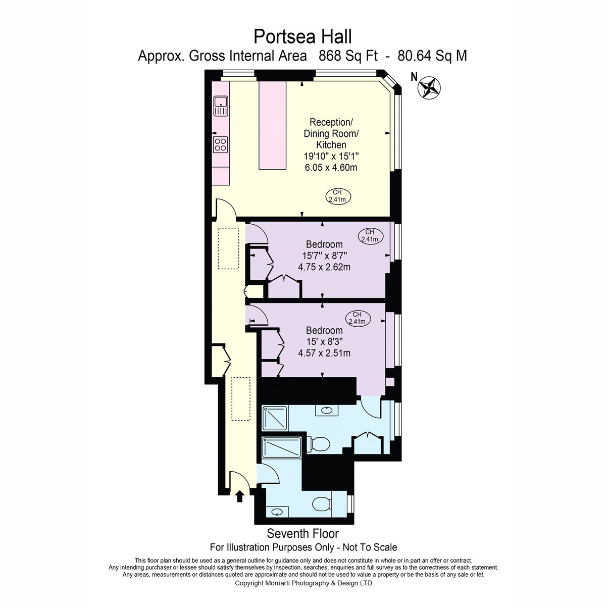 Flat 47, Portsea Hall, Portsea Place, London floorplan