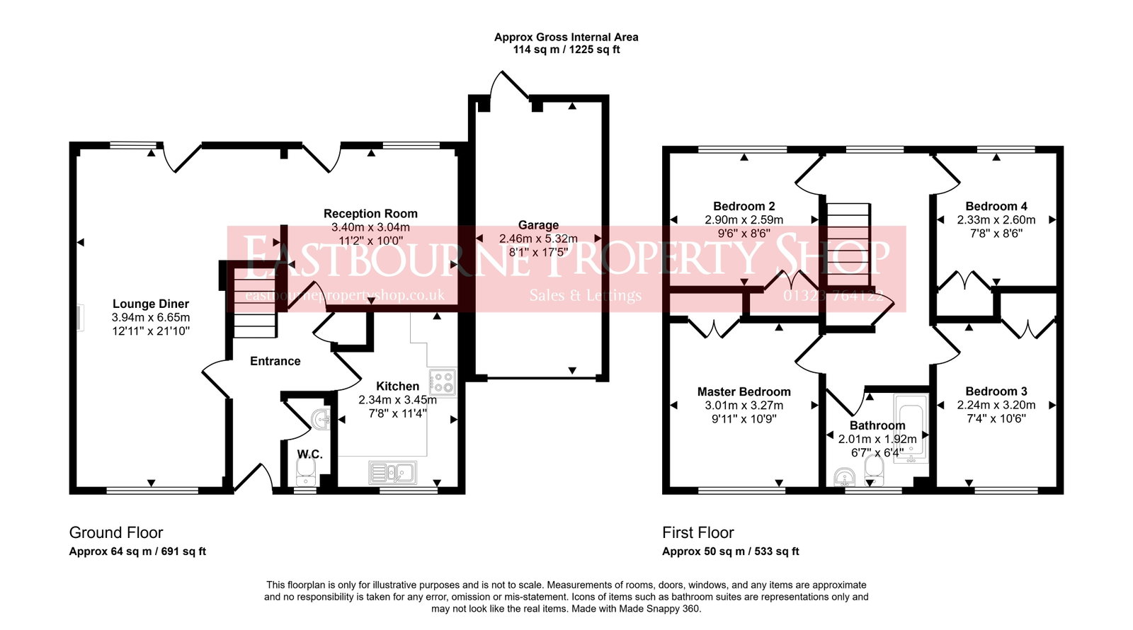 5, Marlborough Close, Eastbourne floorplan