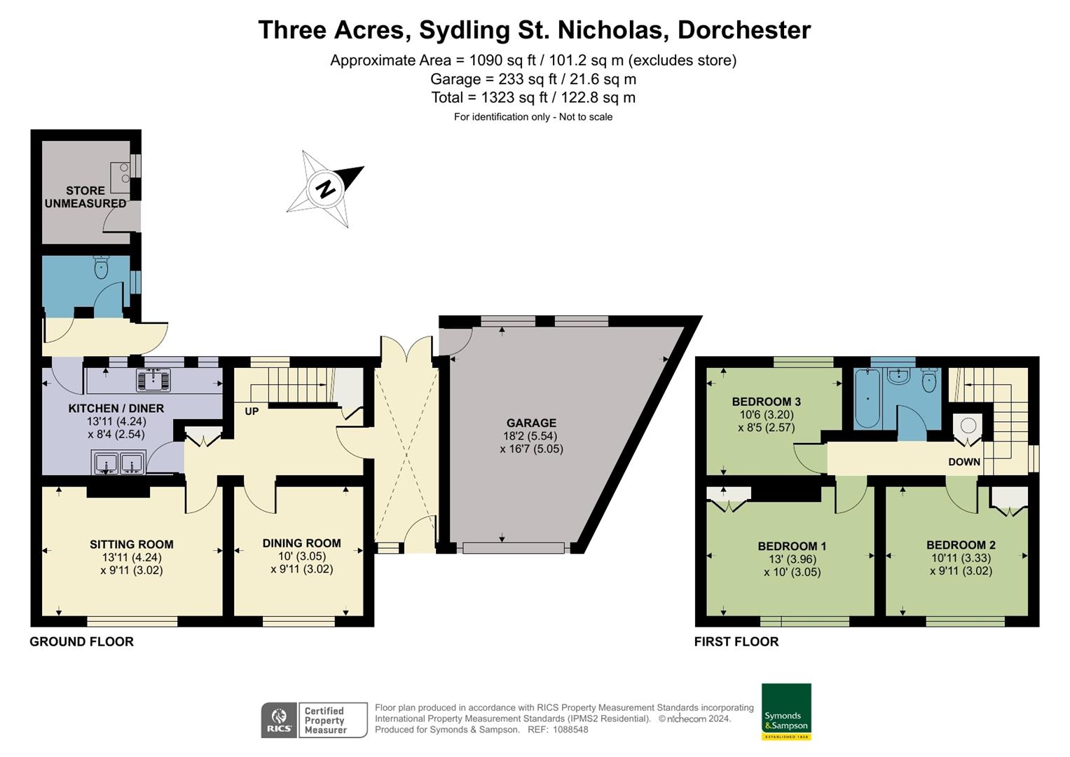 Three Acres, Sydling St. Nicholas, Dorchester DT2, 3 bedroom semi