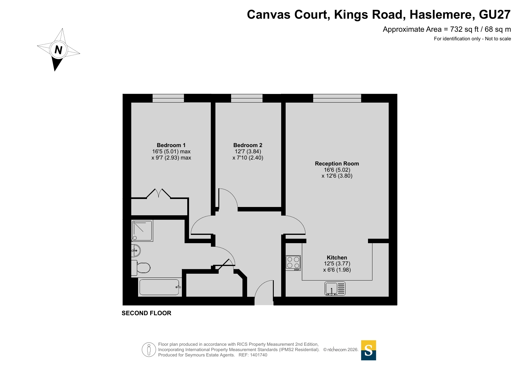 Flat 9, Canvas Court,, Kings Road, Surrey floorplan