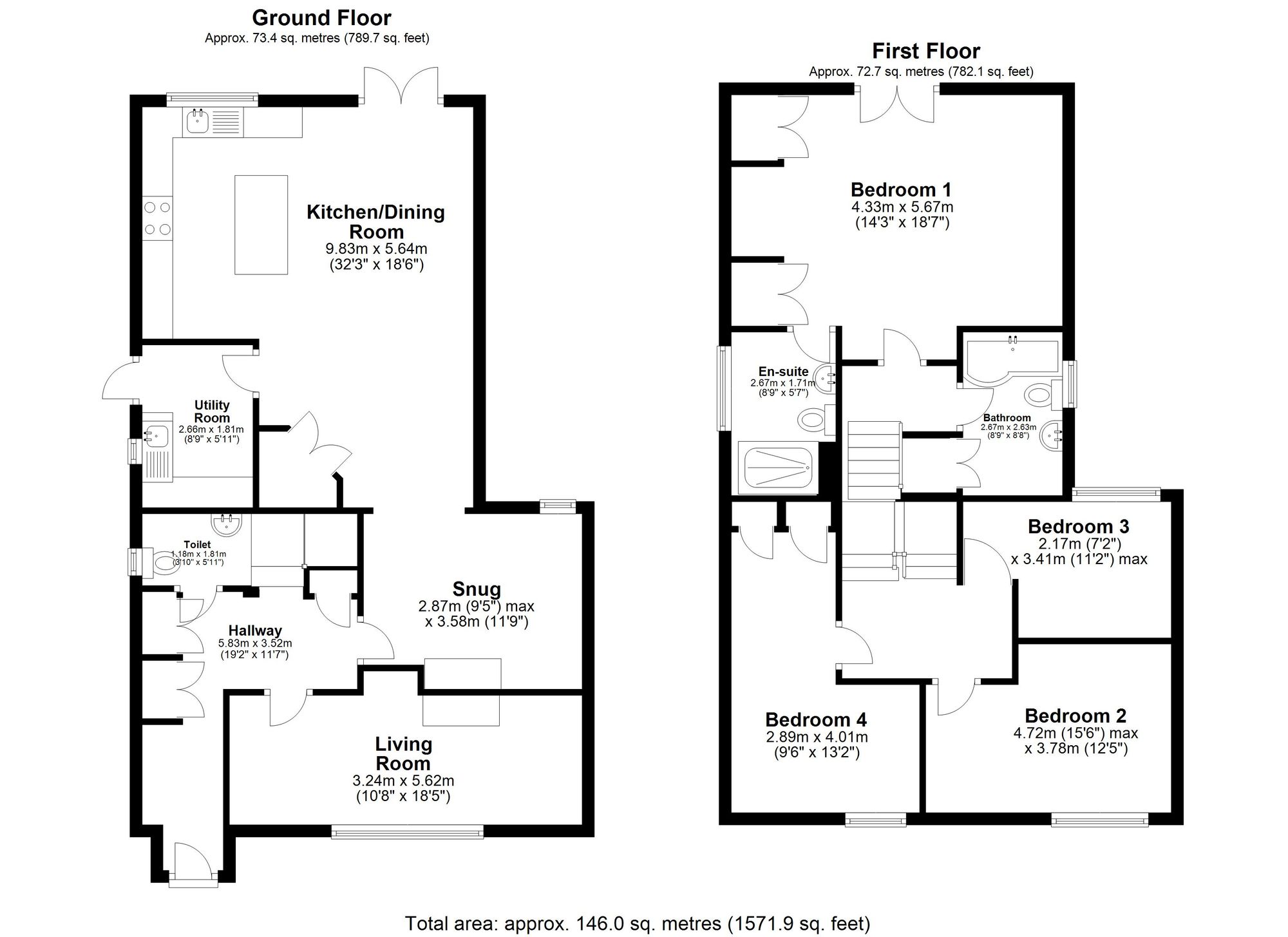 2 The Grange, Royston floorplan