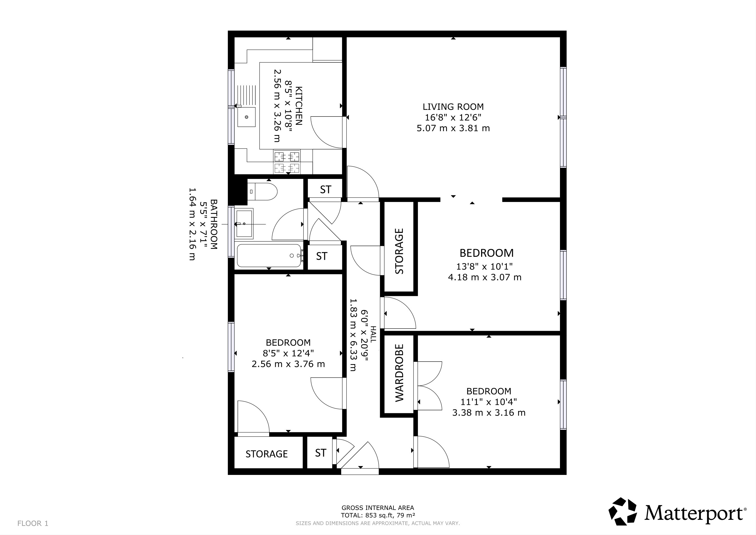 28, Ferryden Court, Flat 2/1, Whiteinch floorplan
