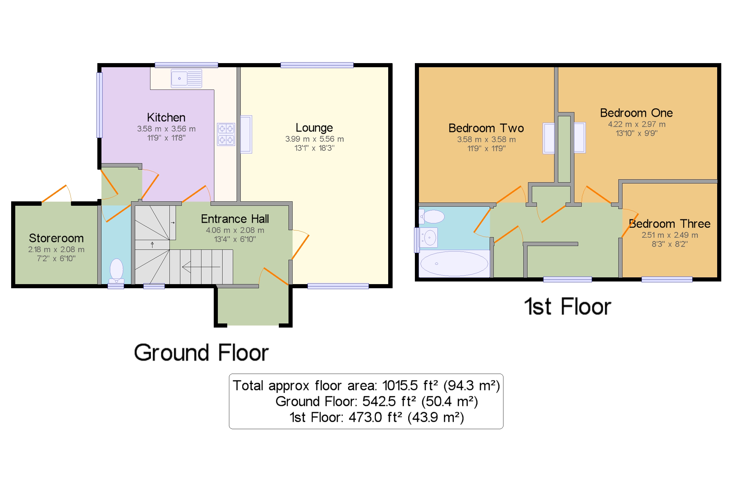 1, Bentside Road, Stockport floorplan