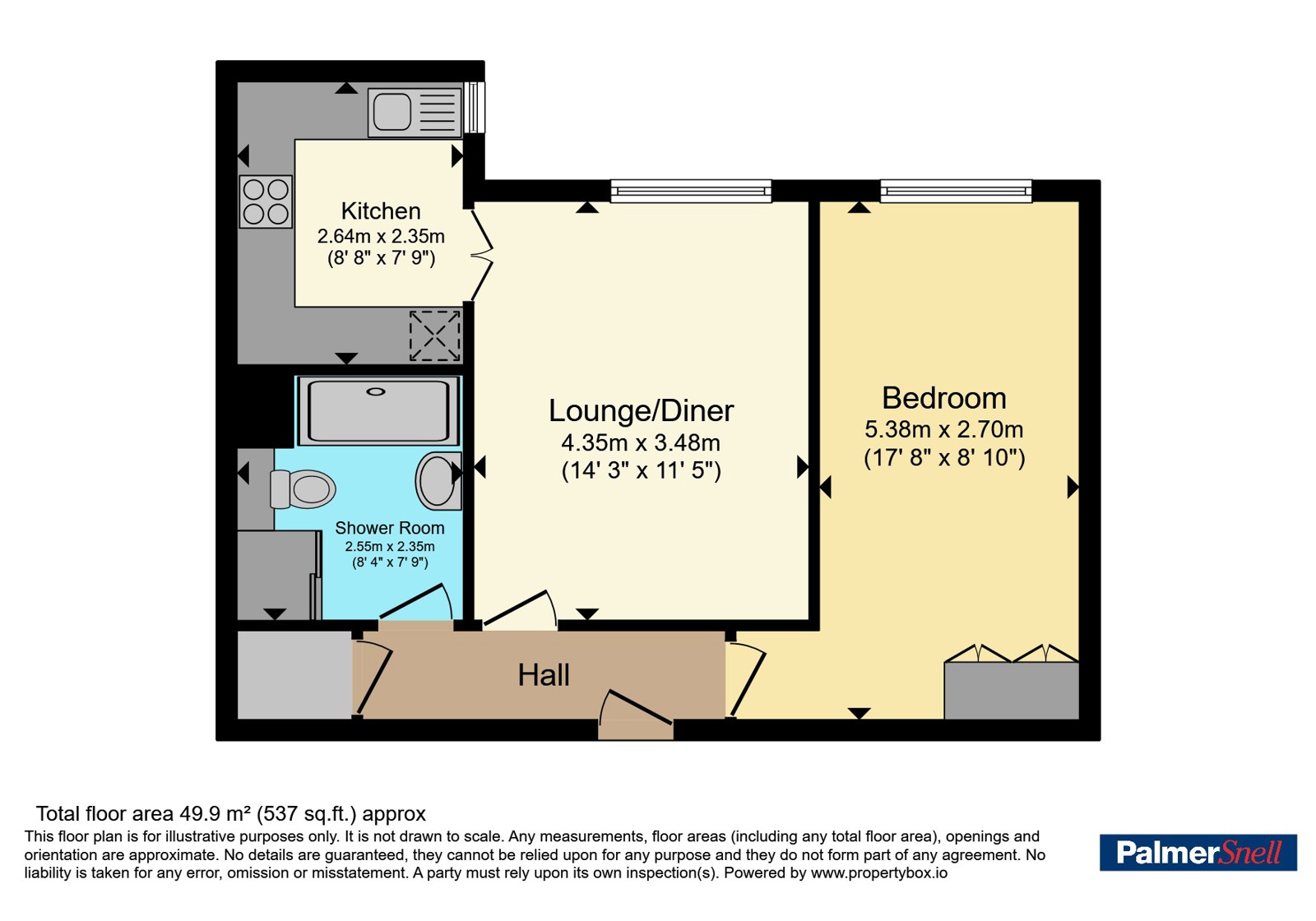 Flat 38, St. Marys Court, 59, Belle Vue Road, Dorset floorplan