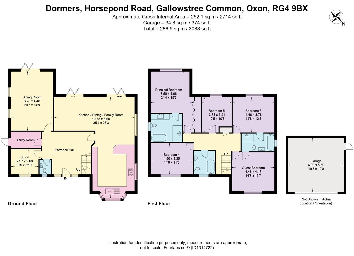Dormers, Horsepond Road, Gallowstree Common, floorplan