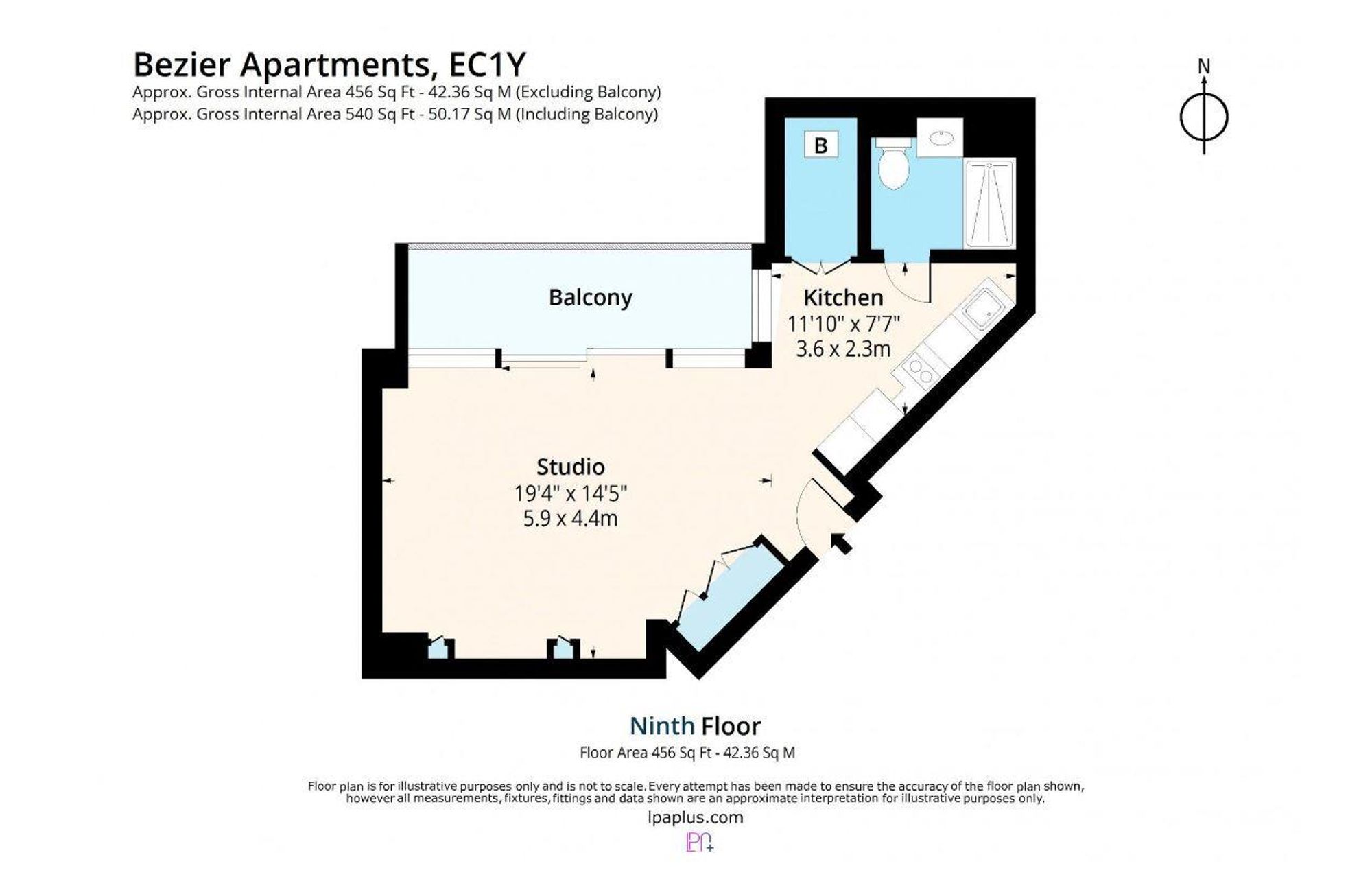 94 Bezier Apts, 91 City Road, London floorplan