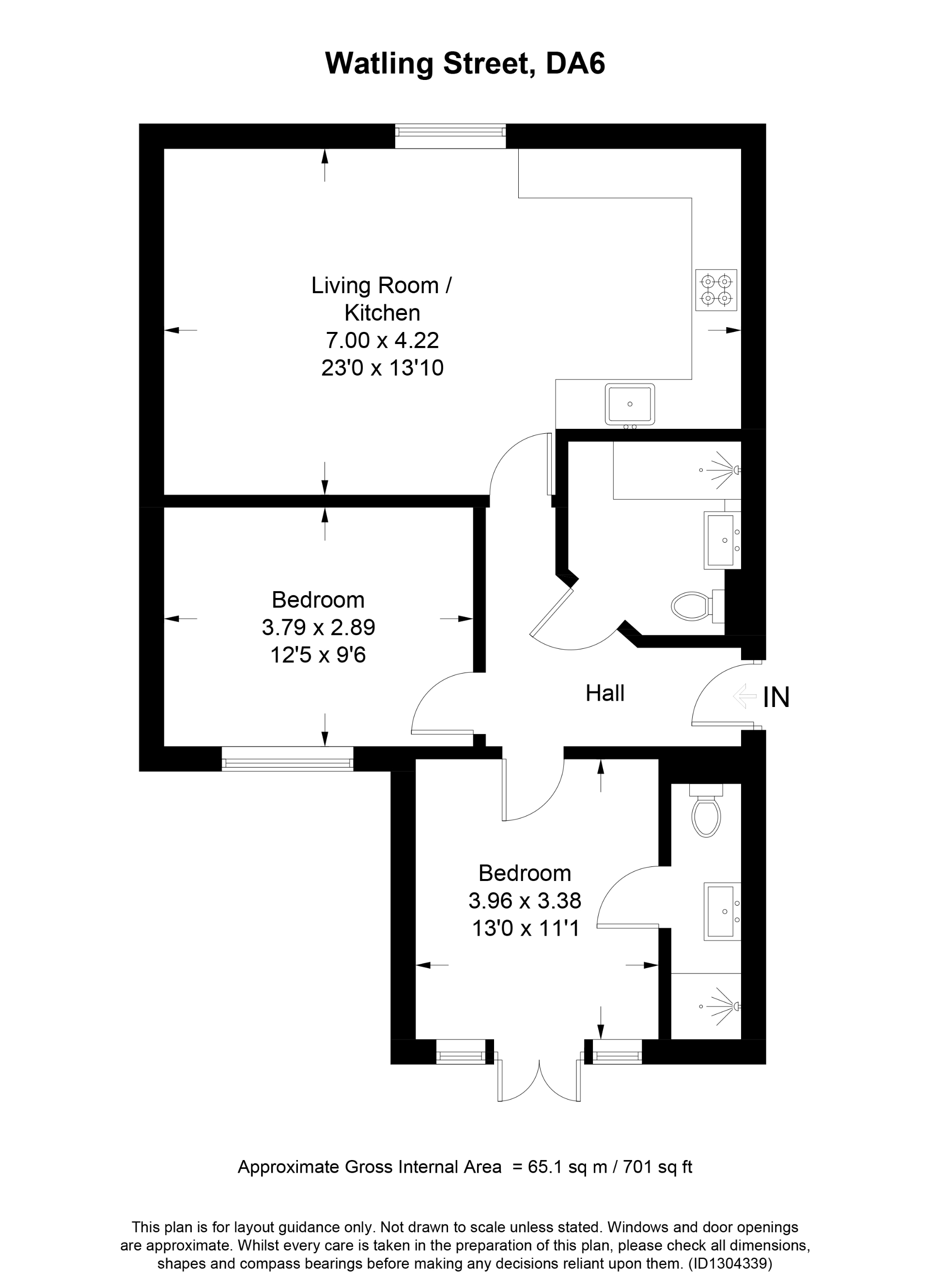 Flat 1 Ash Court 124, Watling Street, Bexleyheath floorplan