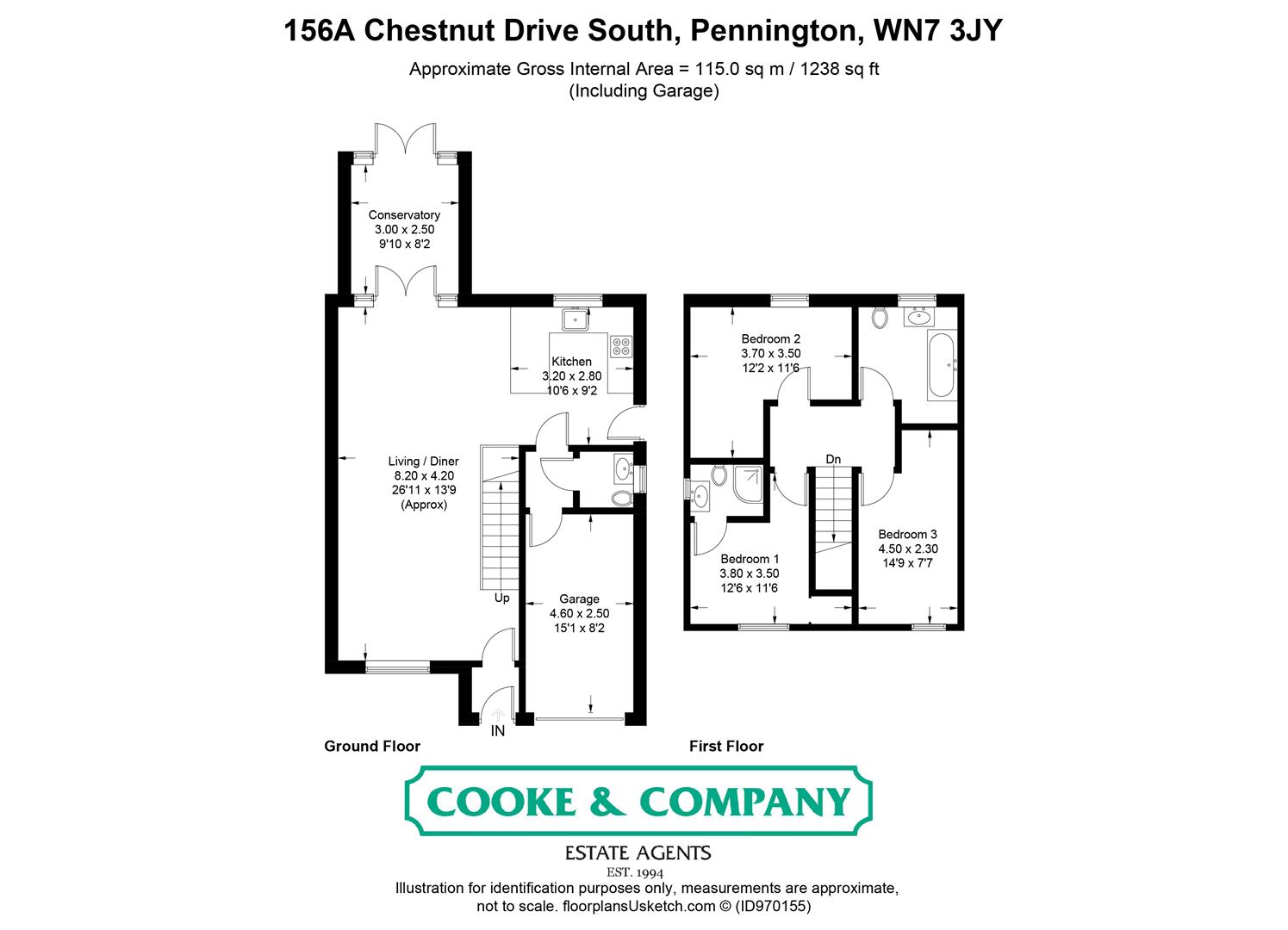 156A, Chestnut Drive South, Leigh floorplan