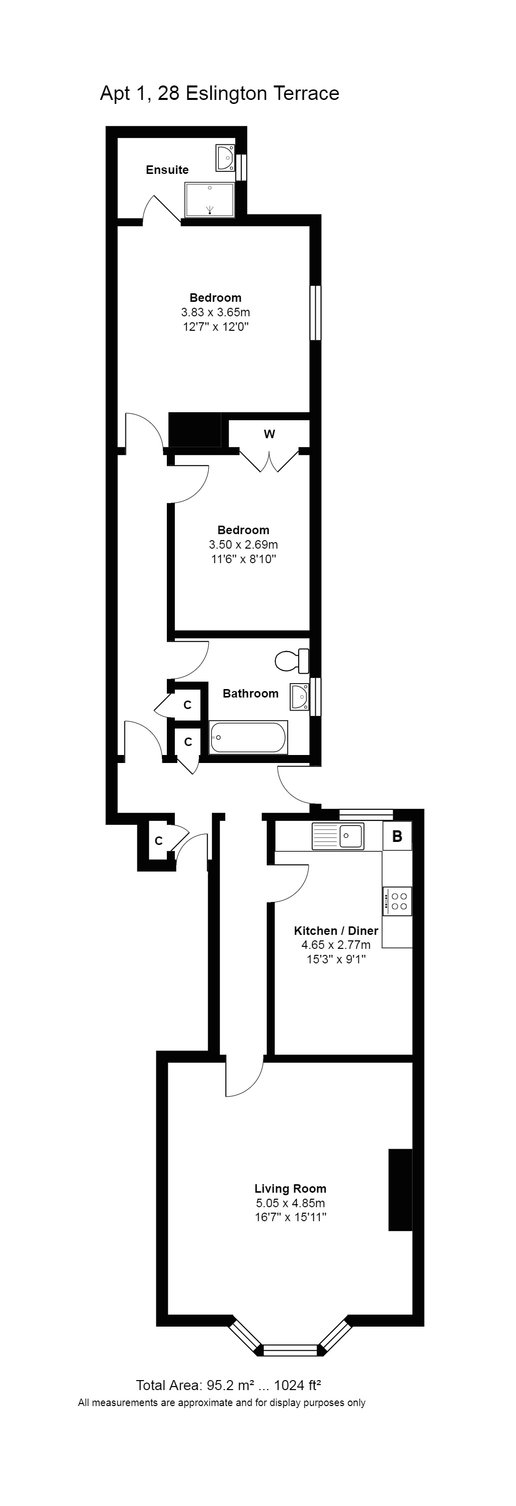 28, Eslington Terrace, Newcastle upon Tyne floorplan