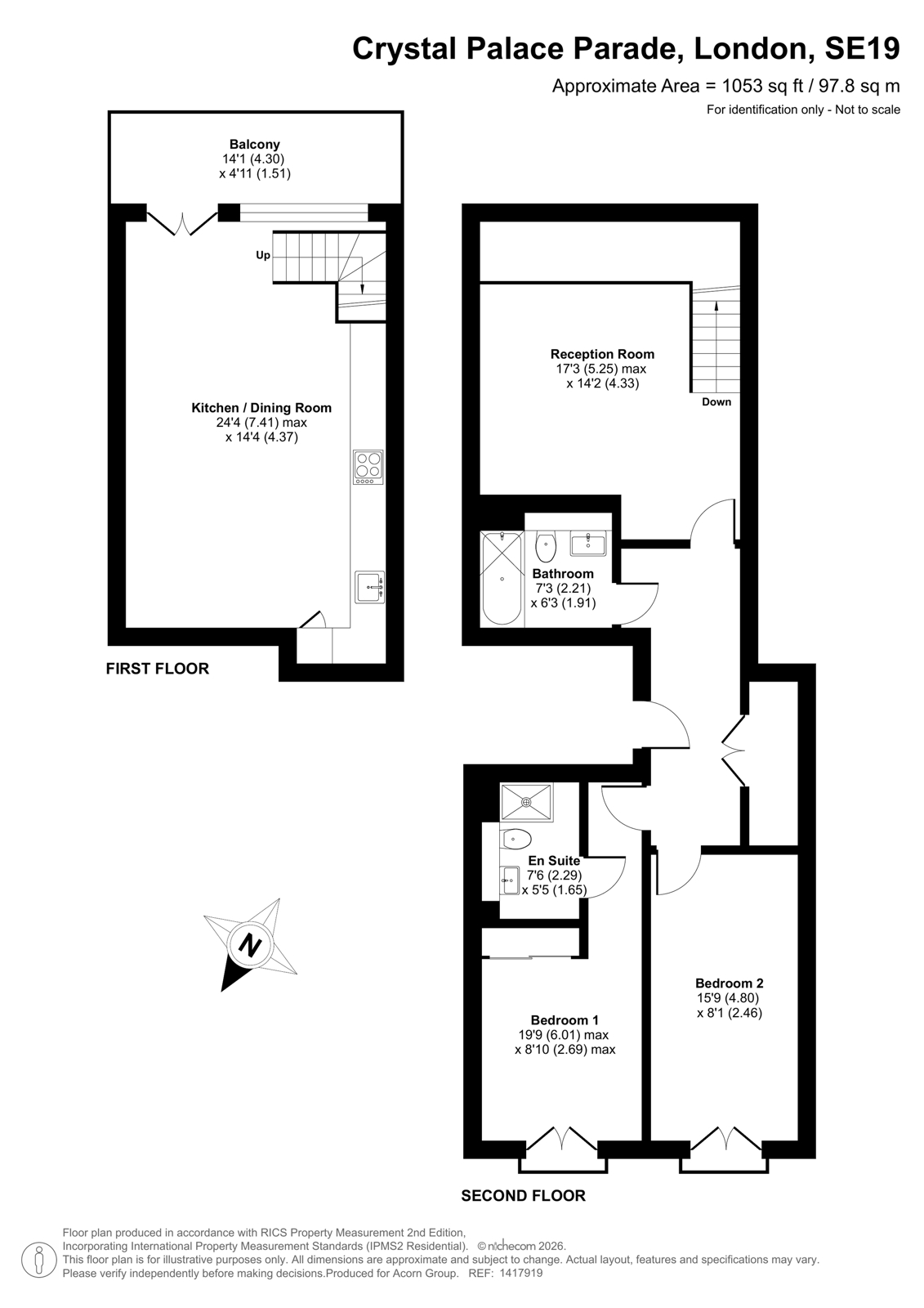 Flat 9, Zola House, 21, Crystal Palace Parade, London floorplan