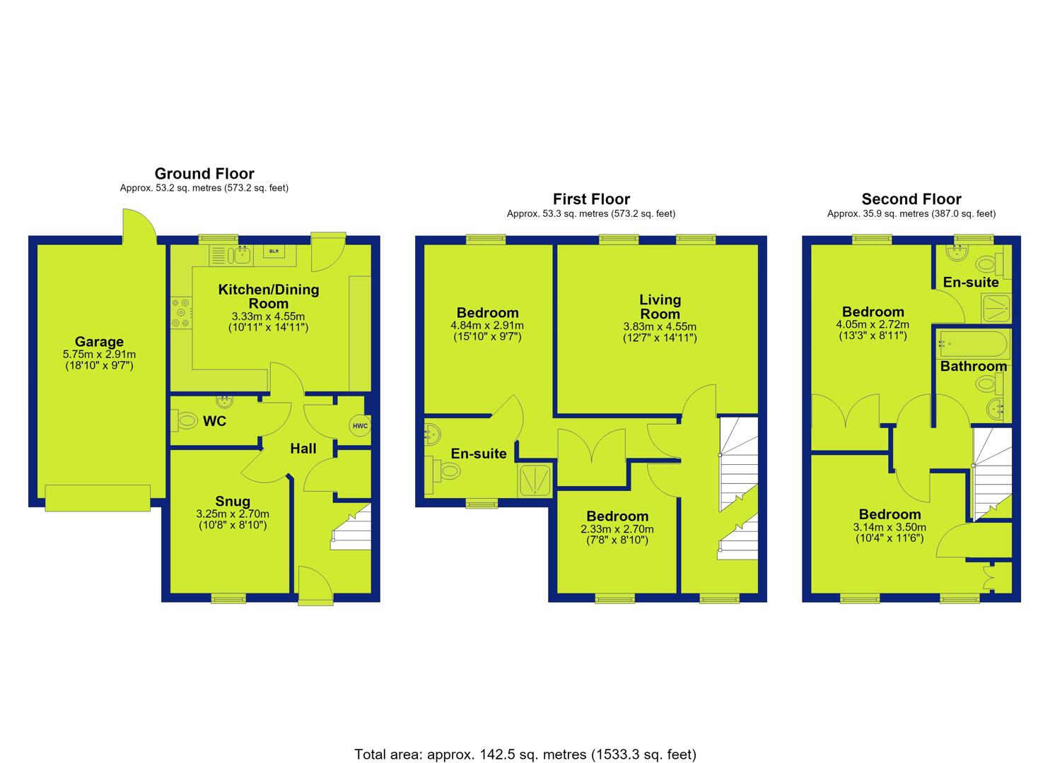 60, Stavely Way, Nottingham floorplan