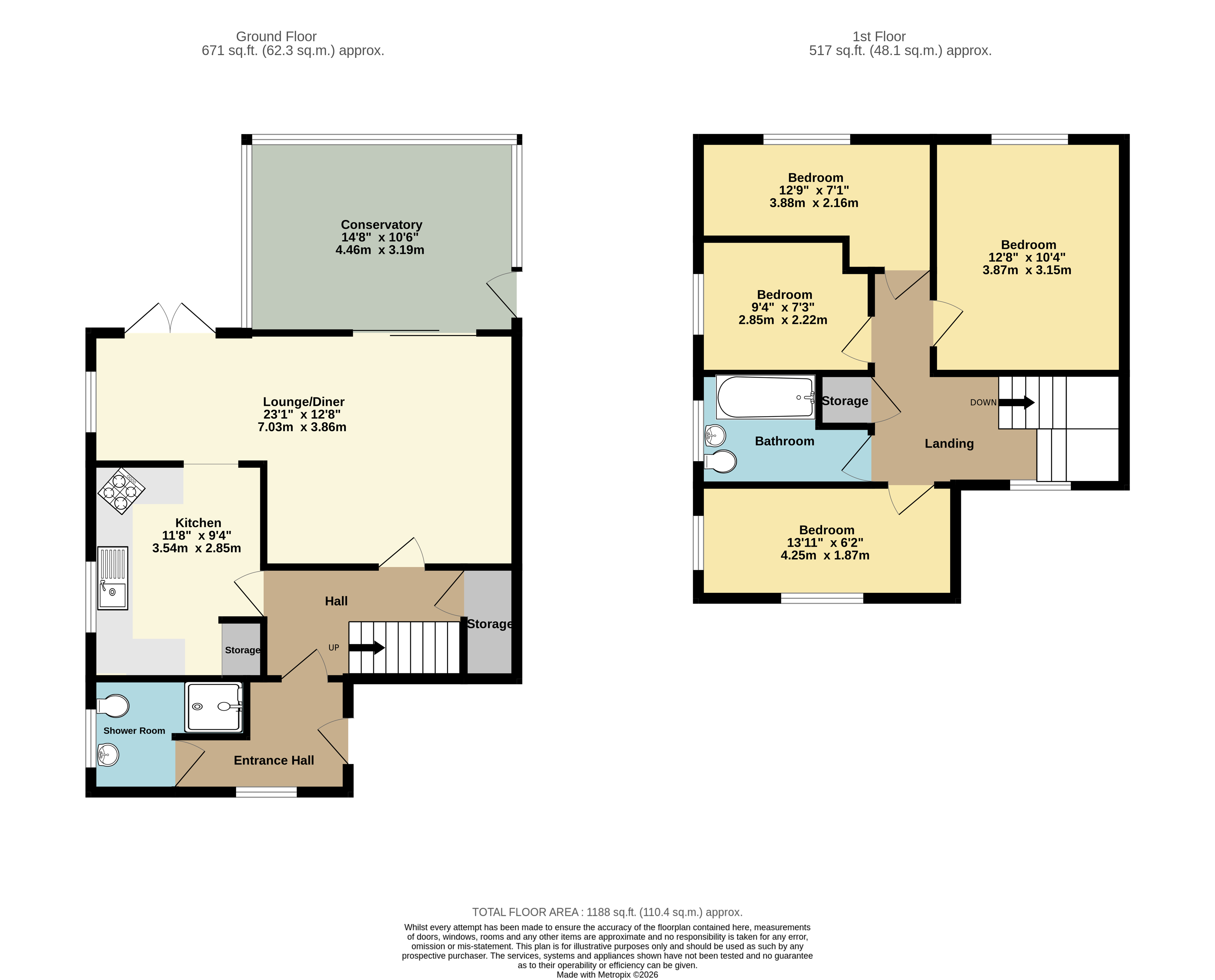 82, Courtney Road, Bristol floorplan
