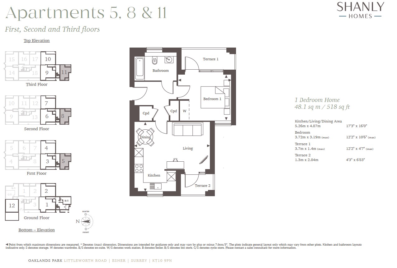 Apartment 5d, Willowside House, Oaklands Park, Esher floorplan