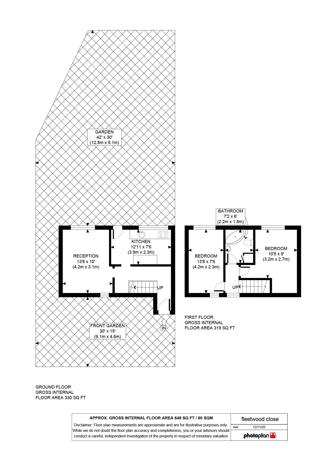 13, Fleetwood Close, London floorplan