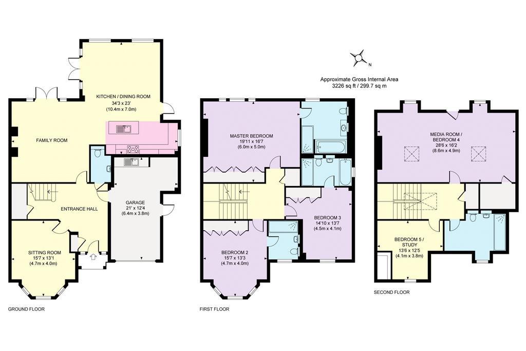 5 Bedrooms  to rent in Selborne Place, Old Avenue, Weybridge, Surrey KT13