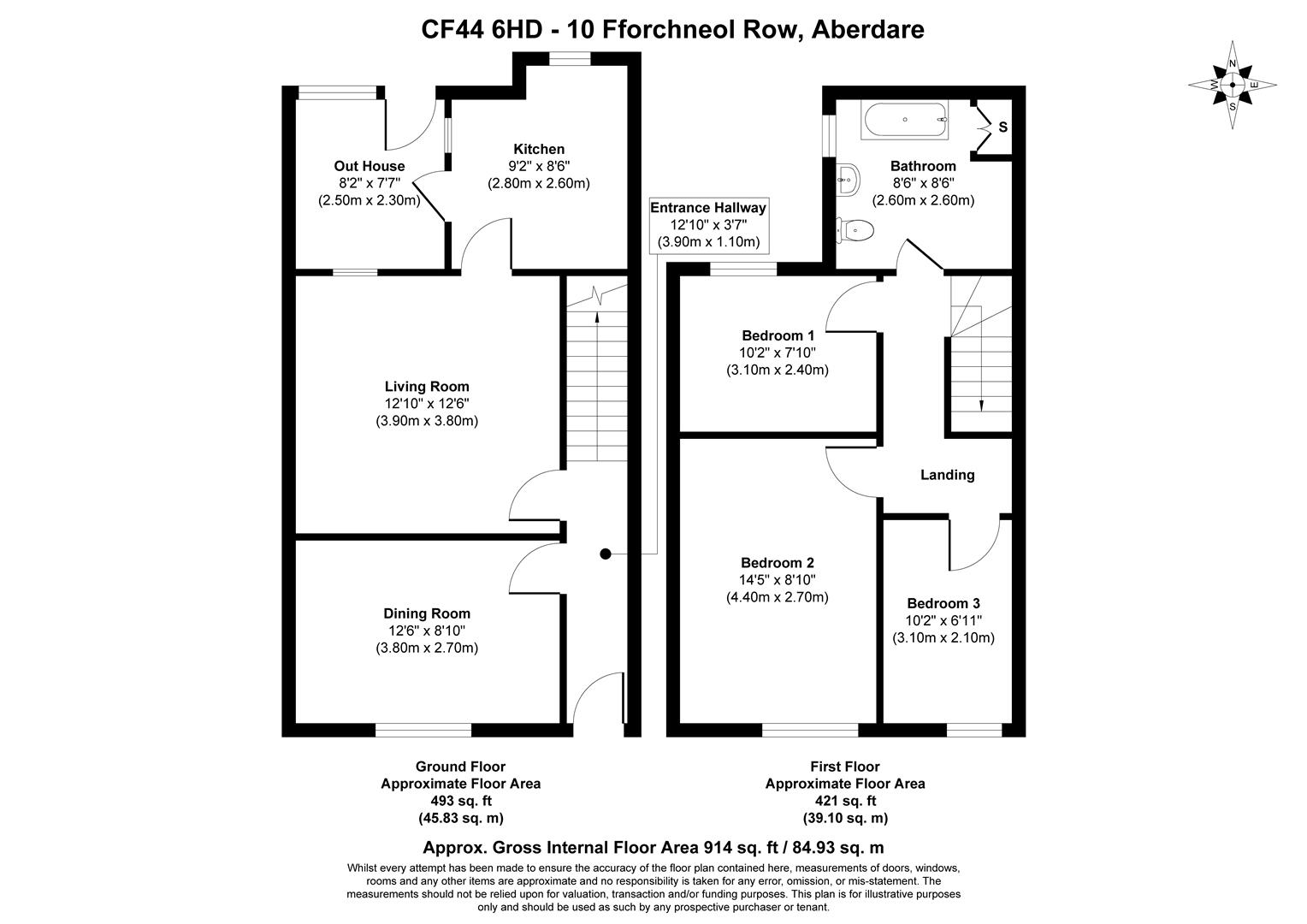 Fforchneol Row, Aberdare floorplan