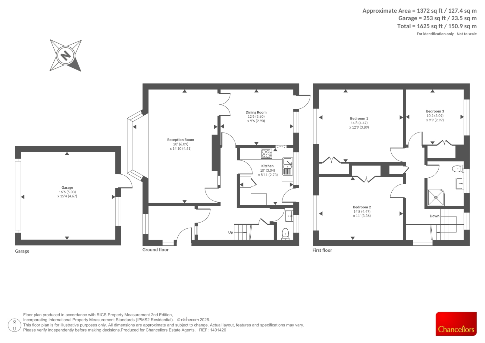 17, Ellis Farm Close, Woking floorplan