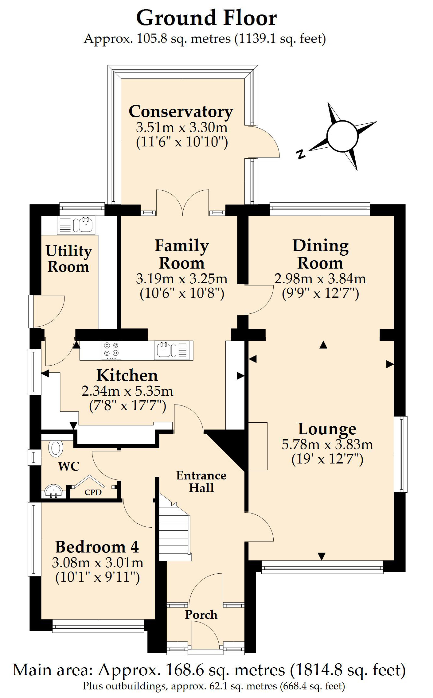 24, Moorside Road, Ferndown floorplan
