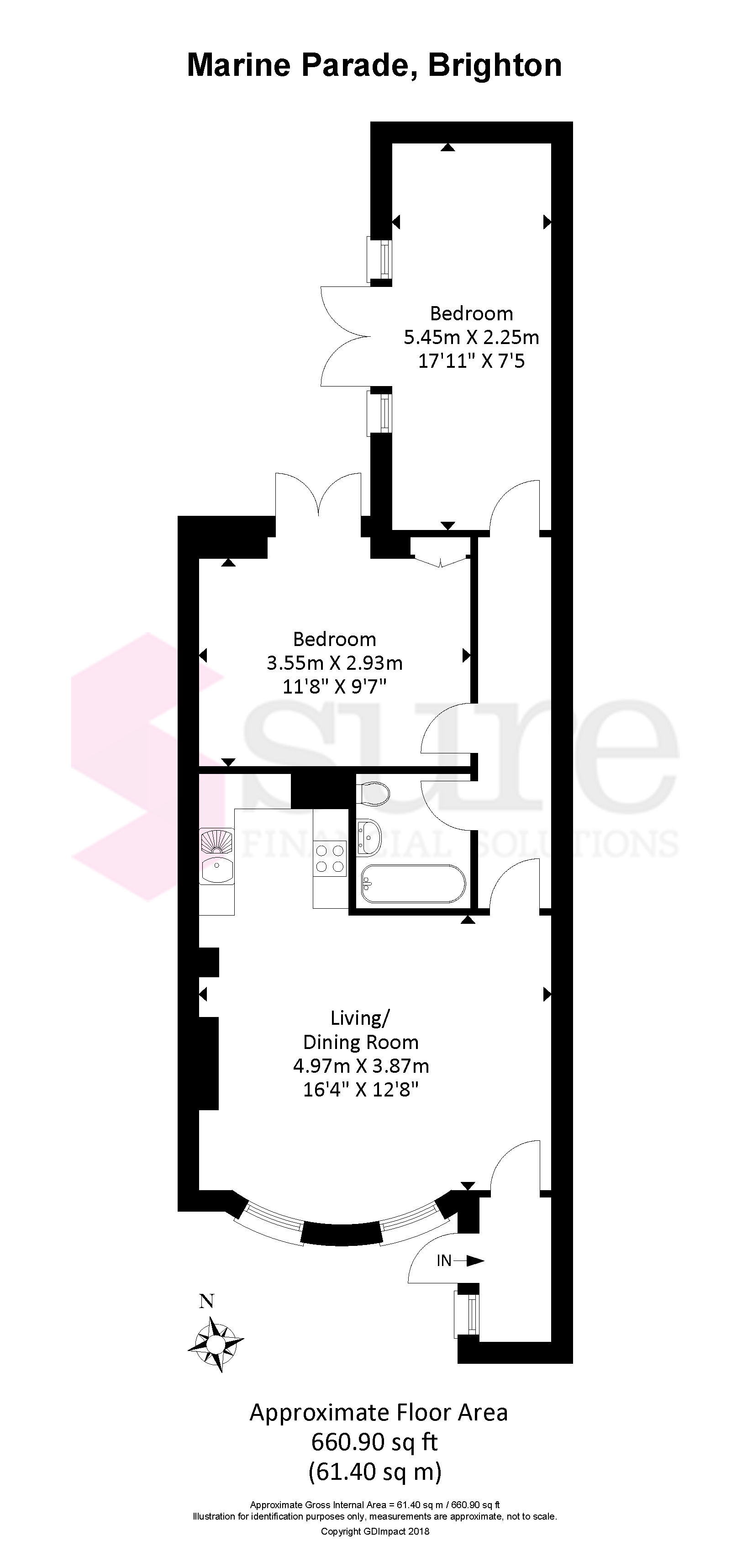 2 Bedrooms Flat for sale in Marine Parade, Brighton, East Sussex BN2