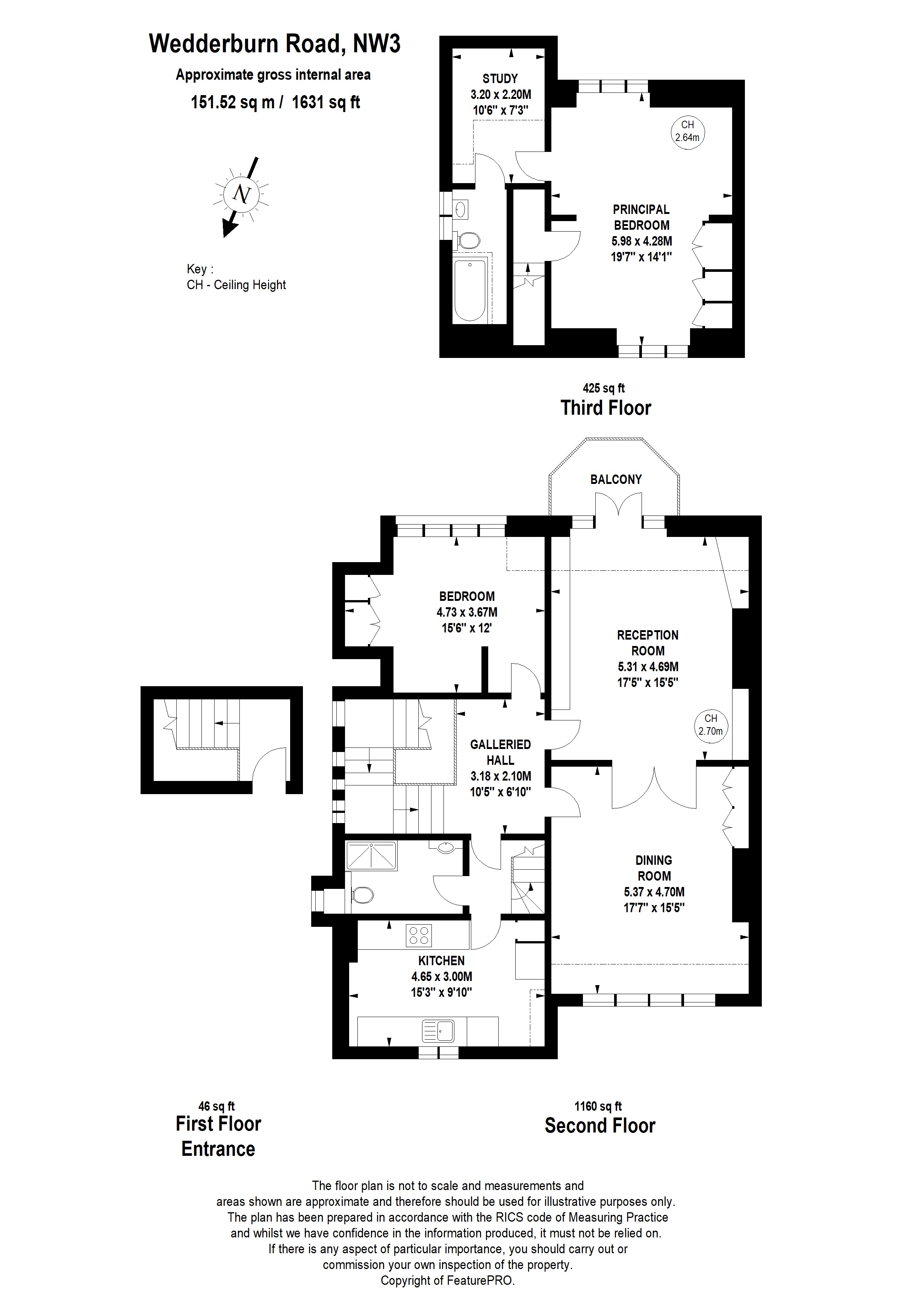 2 Bedrooms Flat for sale in Wedderburn Road, Hampstead, London NW3