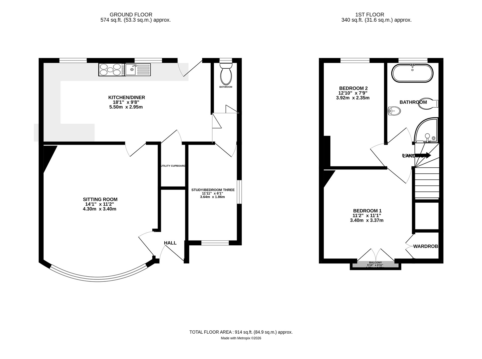 11, The Homeyards, Shaldon floorplan