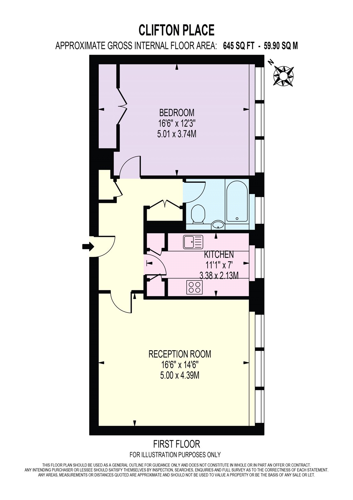 21, Clifton Place, London floorplan