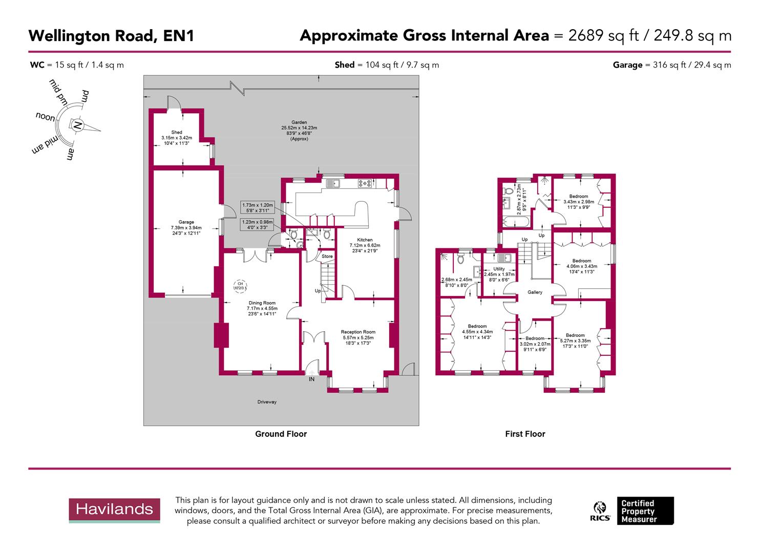 38, Wellington Road, Bush Hill Park floorplan