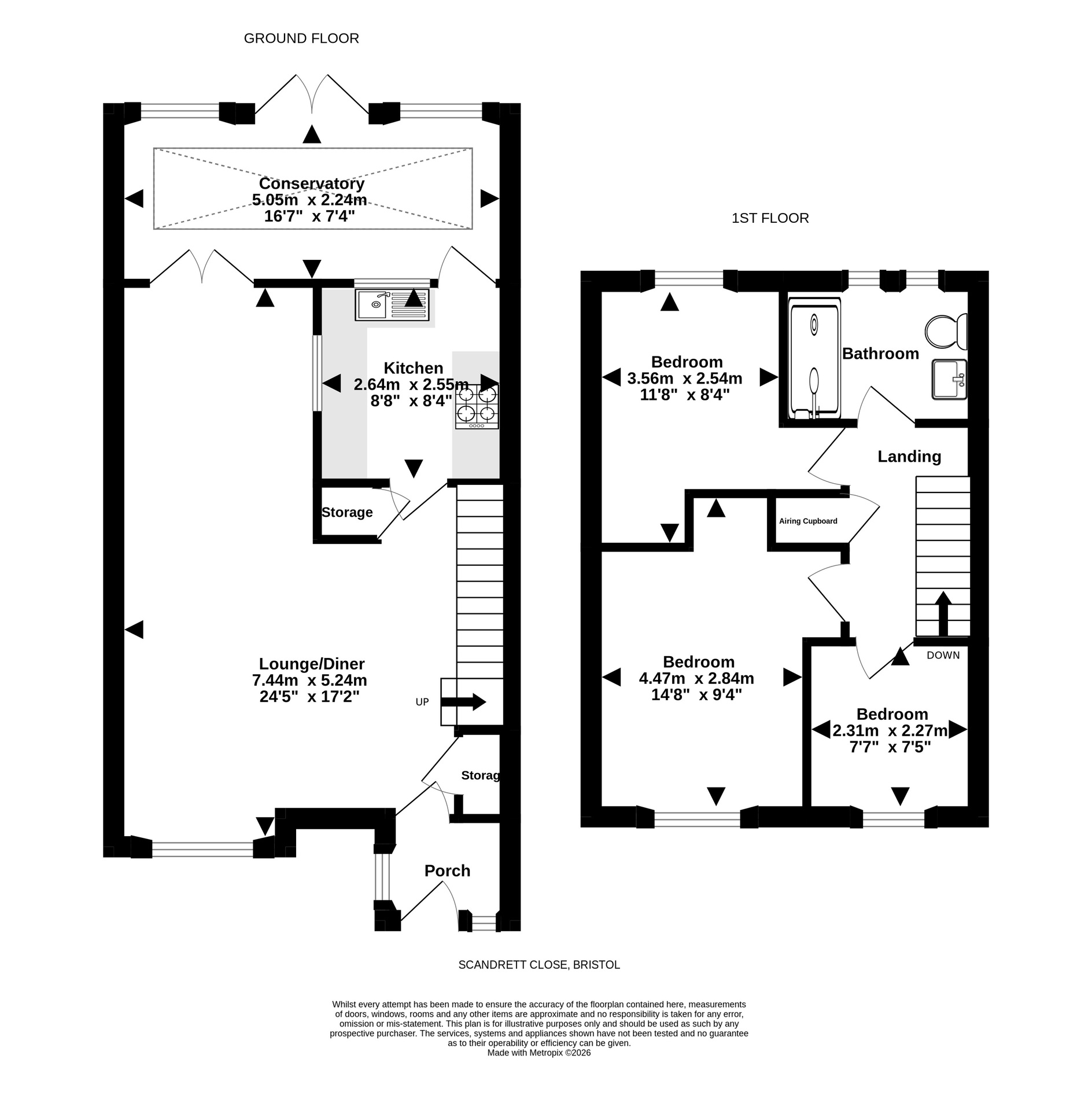 15 Scandrett Close, Bristol floorplan