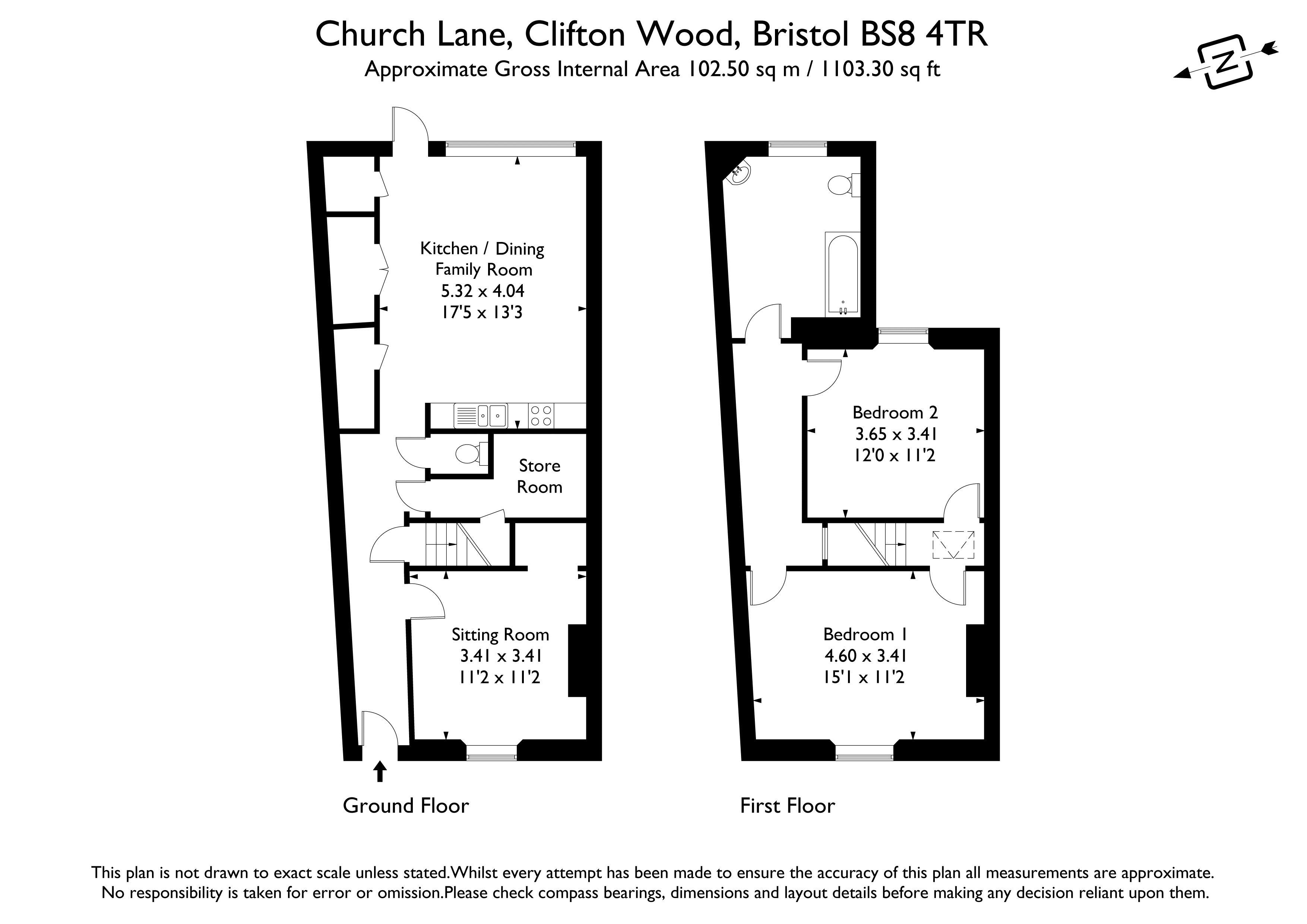 24, Church Lane, Bristol floorplan