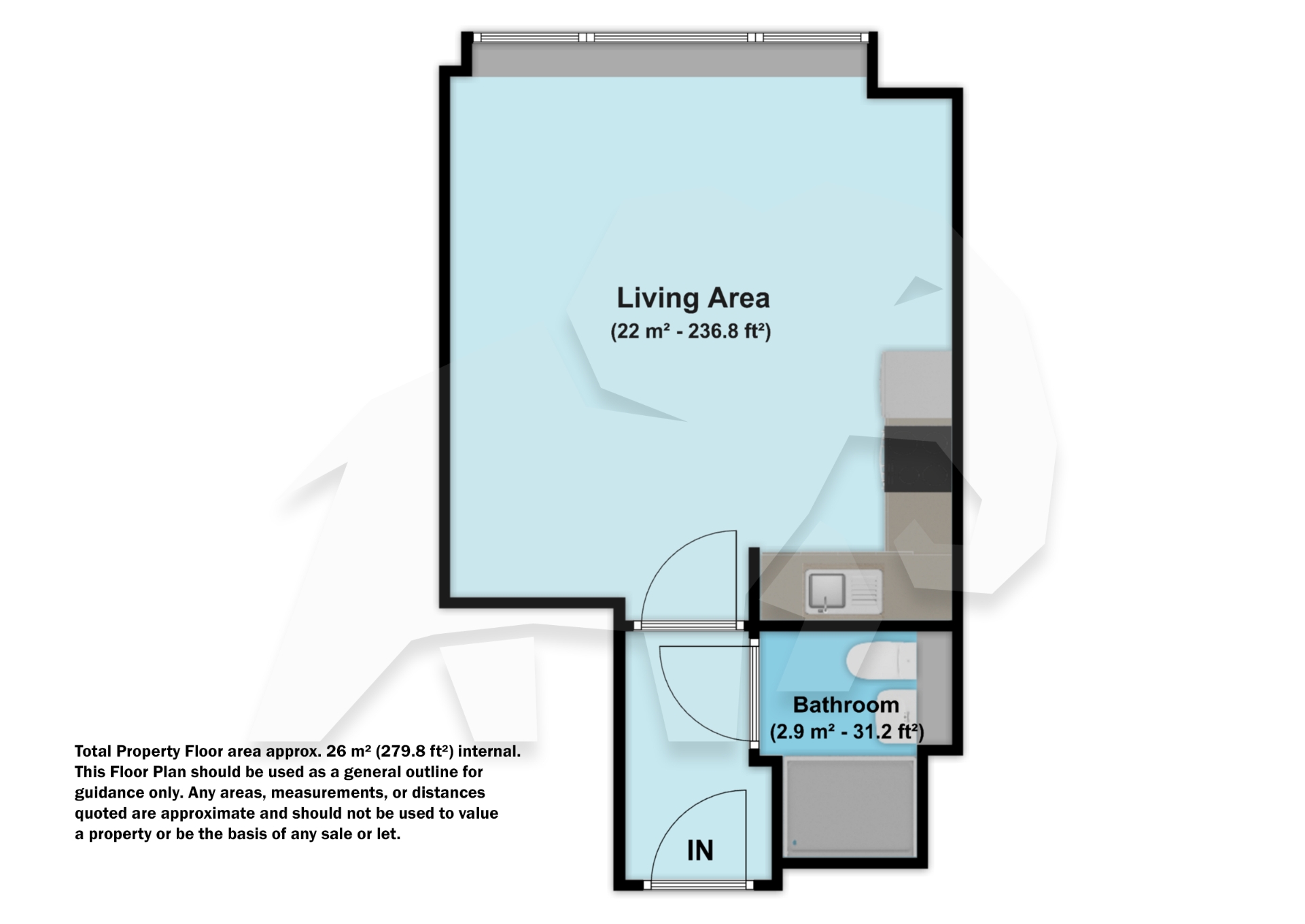 Flat 36 Carnegie House 21, Peterborough Road, Greater London floorplan