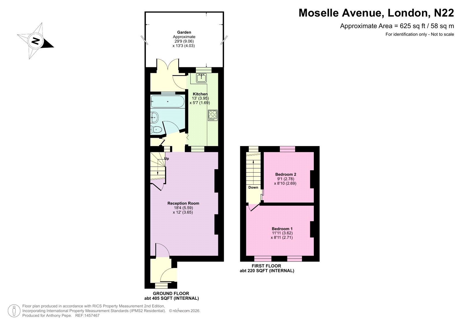 91, Moselle Avenue, Wood Green floorplan