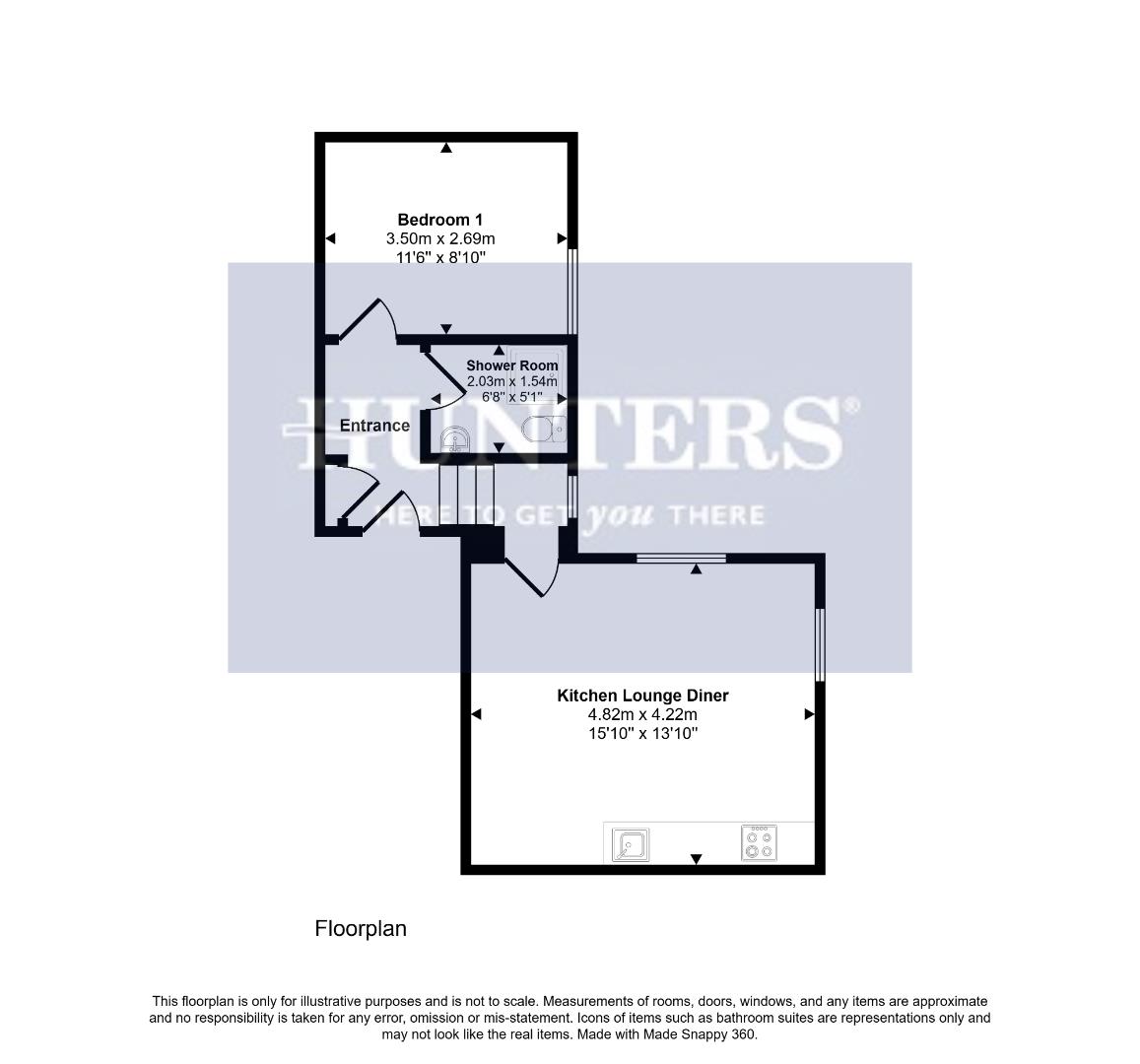 Apartment 4, 1, Eldon Place, Bradford floorplan
