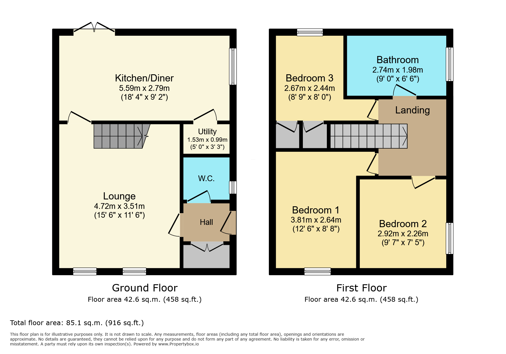1 Underwood Court, Leicester floorplan